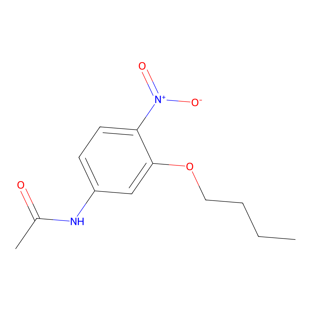 N-{3-butoxy-4-nitrophenyl}acetamide molecular structure, CAS 663195-30-0