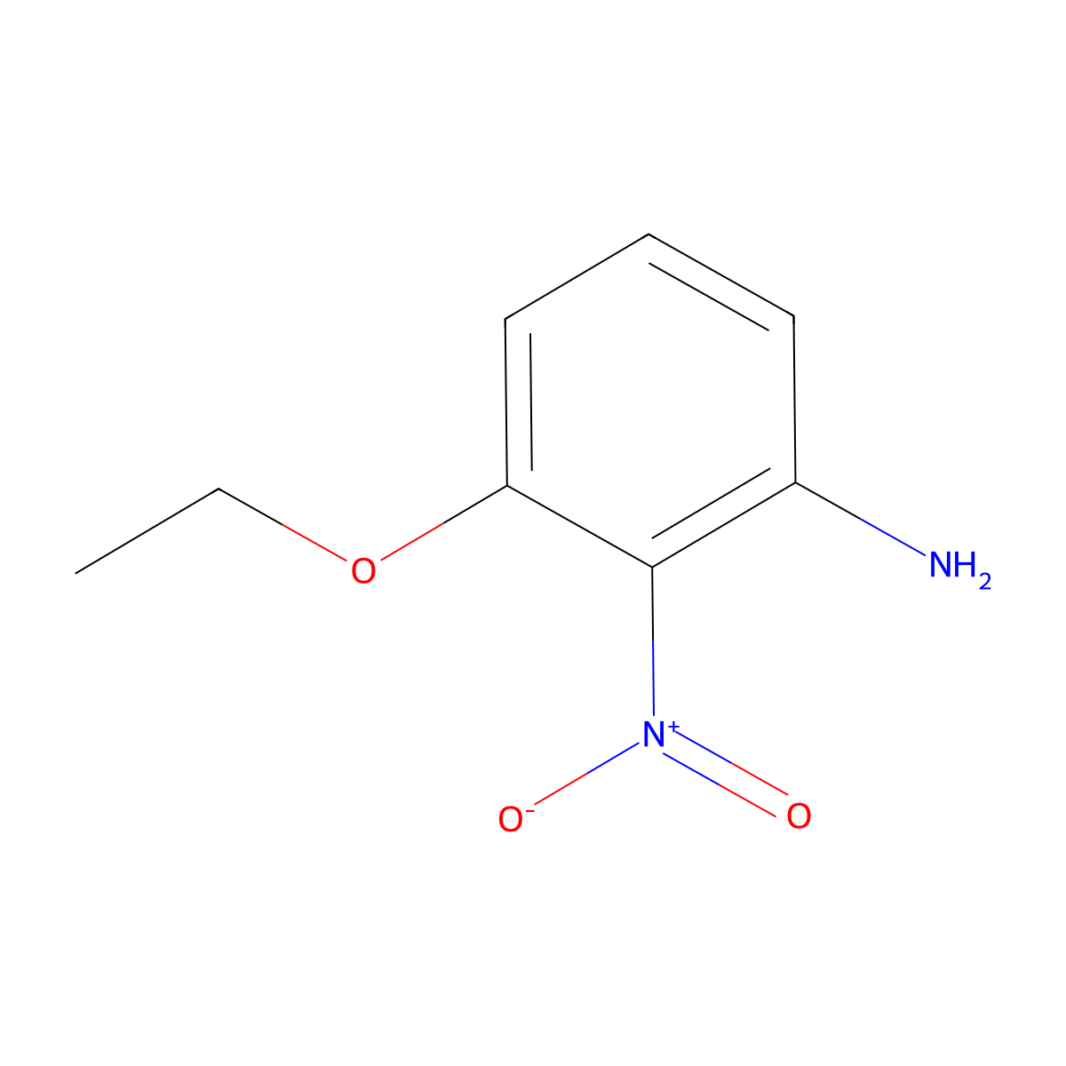3-Ethoxy-2-nitroaniline molecular structure, CAS 663195-31-1