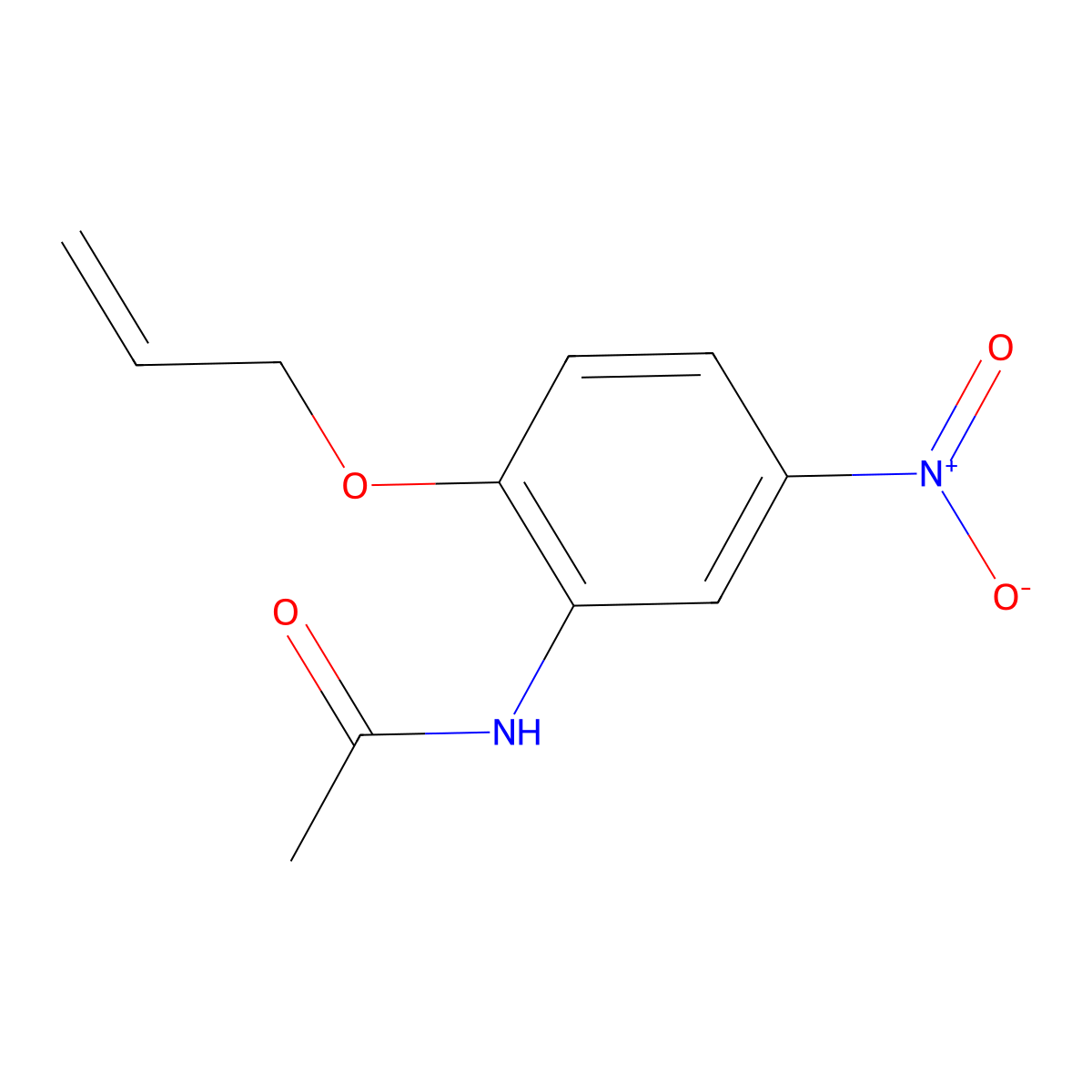 N-{2-(allyloxy)-5-nitrophenyl}acetamide molecular structure, CAS 663195-33-3
