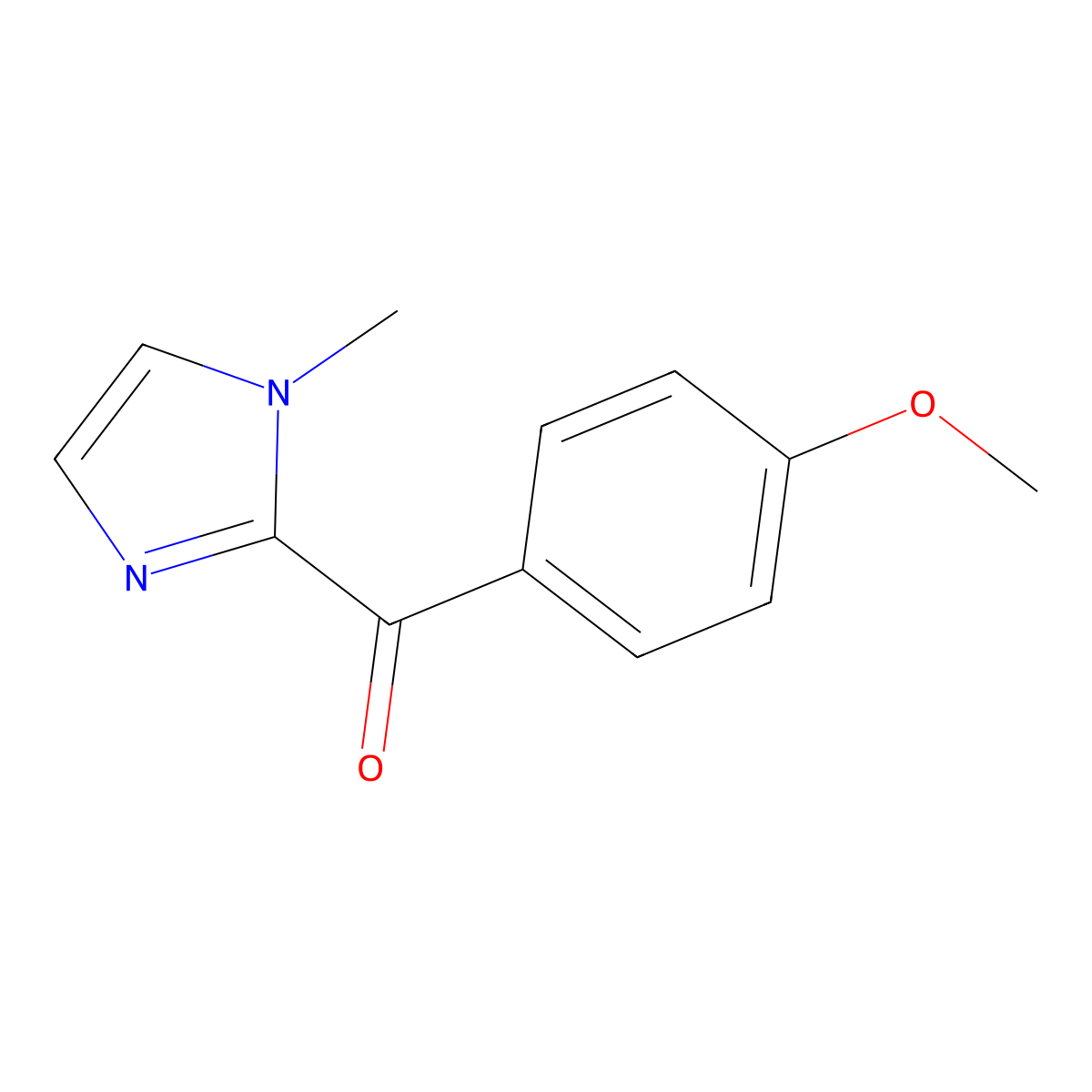 (4-methoxyphenyl)(1-methyl-1H-imidazol-2-yl)methanone molecular structure, CAS 663196-74-5