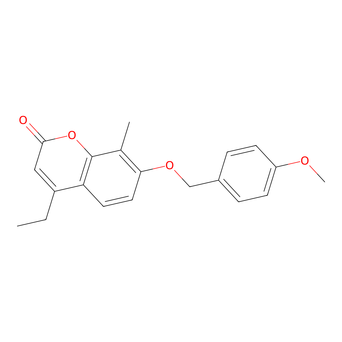 4-Ethyl-7-[(4-methoxyphenyl)methoxy]-8-methylchromen-2-one molecular structure, CAS 6632-38-8