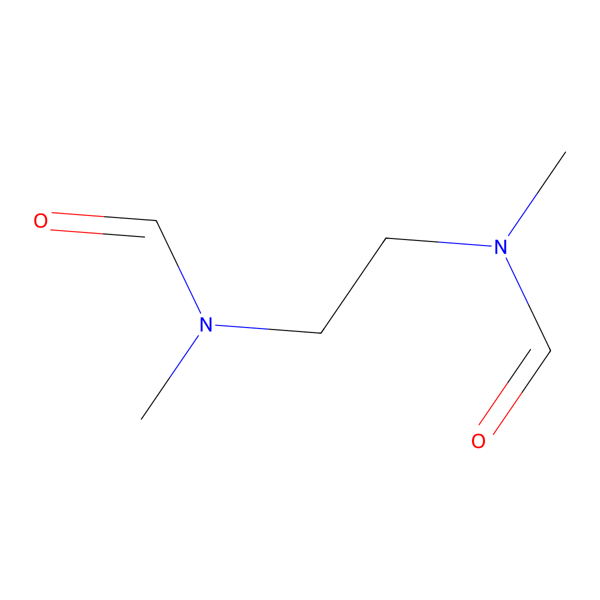 N,N'-Ethane-1,2-diylbis(N-methylformamide) molecular structure, CAS 6632-41-3