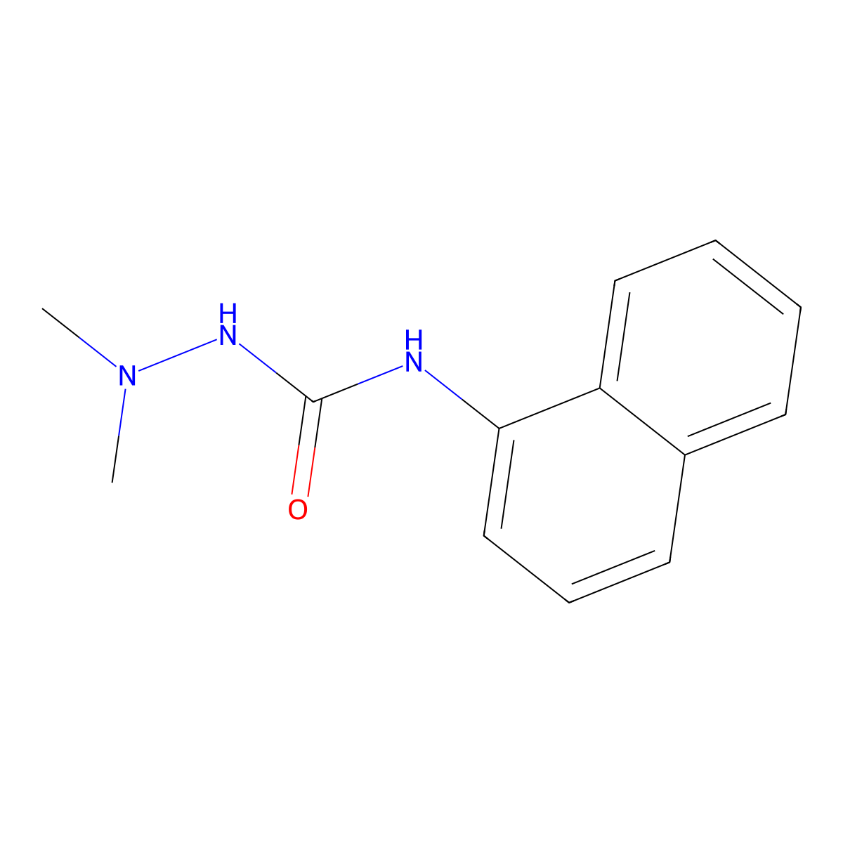 1,1-Dimethyl-4-(1-naphthyl)semicarbazide molecular structure, CAS 6632-60-6