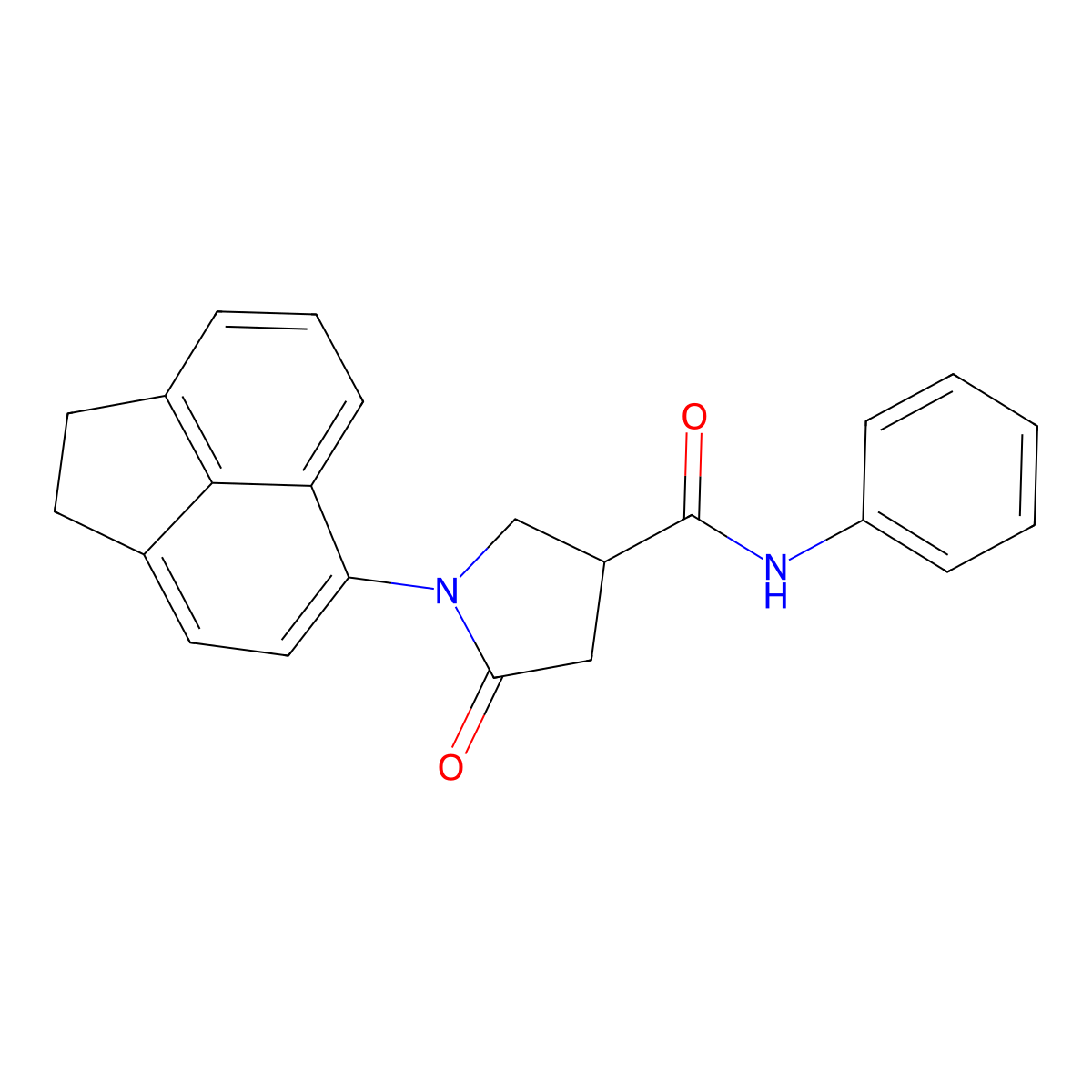 1-(1,2-dihydroacenaphthylen-5-yl)-5-oxo-N-phenylpyrrolidine-3-carboxamide molecular structure, CAS 663200-31-5