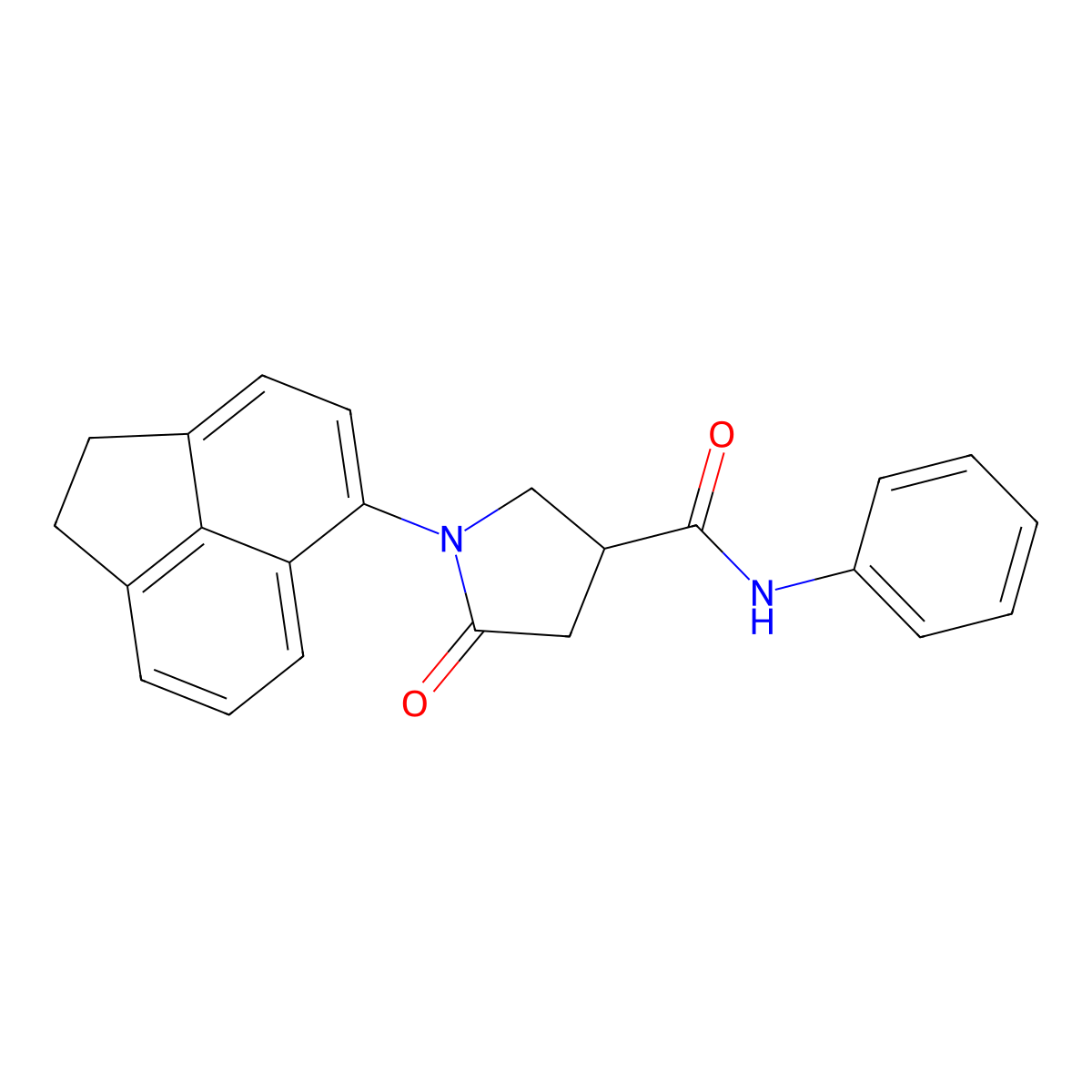 1-(1,2-dihydroacenaphthylen-5-yl)-5-oxo-N-phenylpyrrolidine-3-carboxamide molecular structure, CAS 663200-31-5