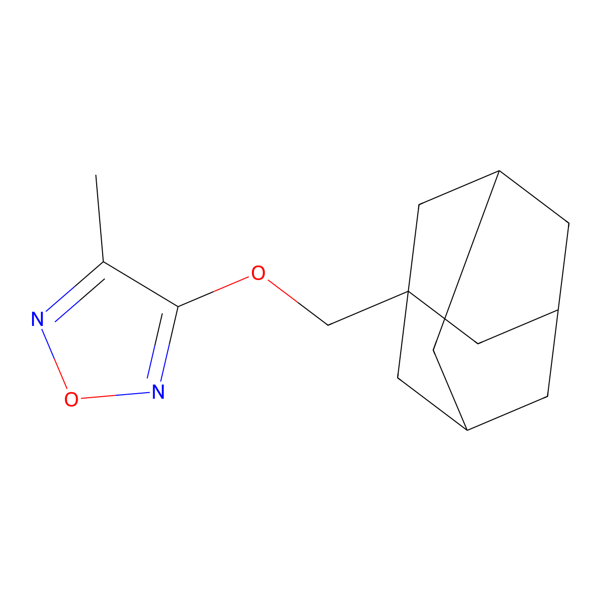 3-(Adamantan-1-ylmethoxy)-4-methyl-furazan molecular structure, CAS 663204-72-6