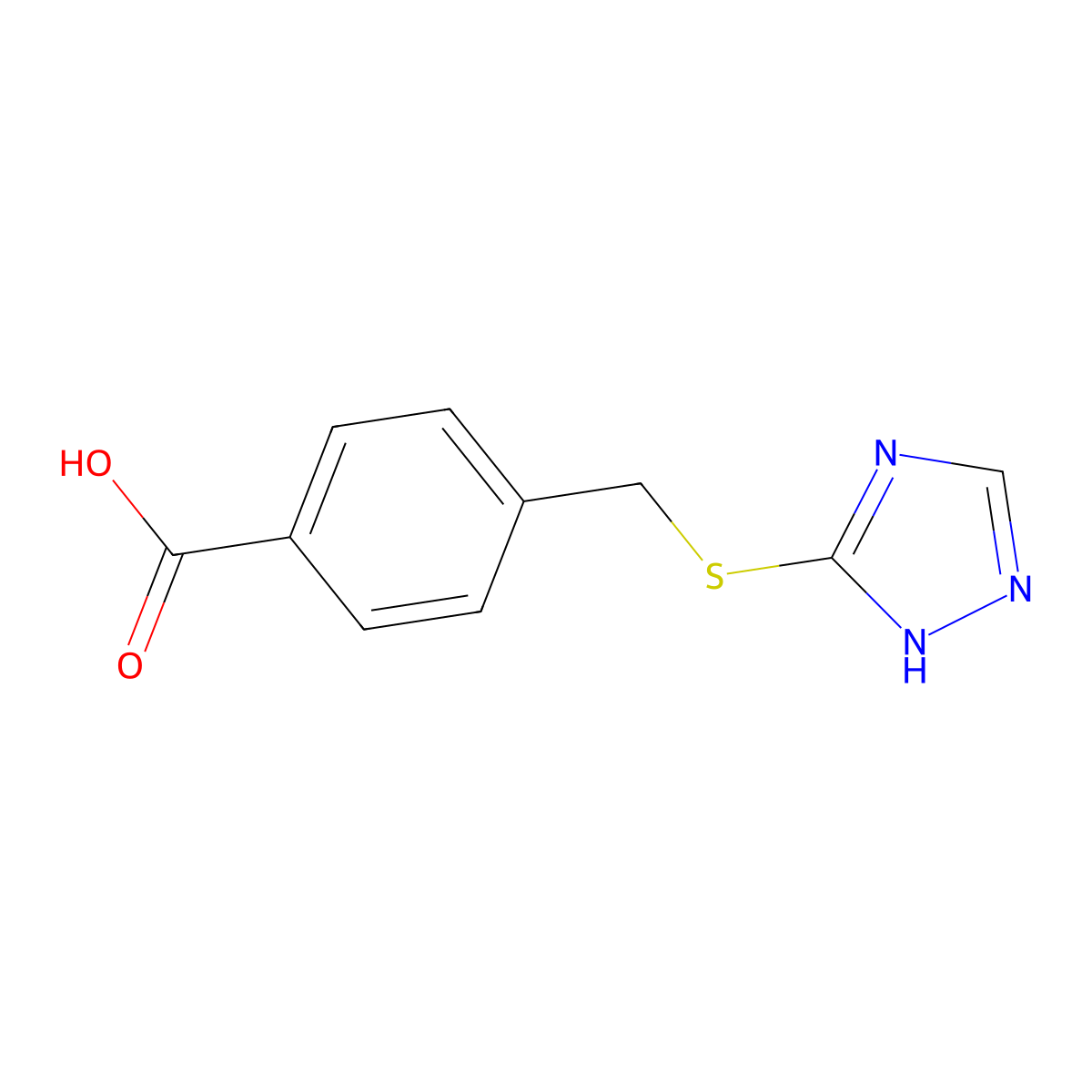 4-[(4H-1,2,4-triazol-3-ylthio)methyl]benzoic acid molecular structure, CAS 663212-32-6