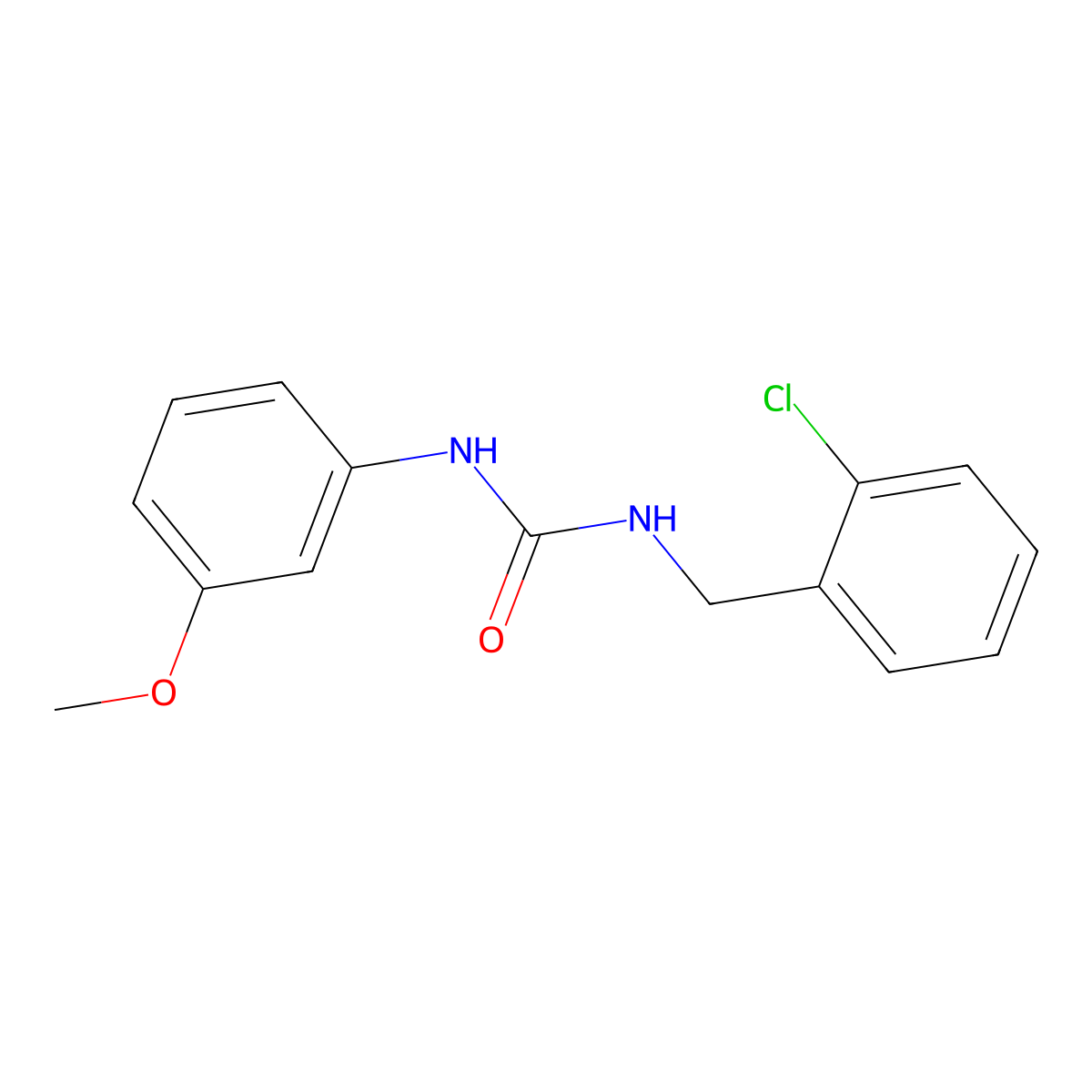1-[(2-Chlorophenyl)methyl]-3-(3-methoxyphenyl)urea molecular structure, CAS 663217-64-9
