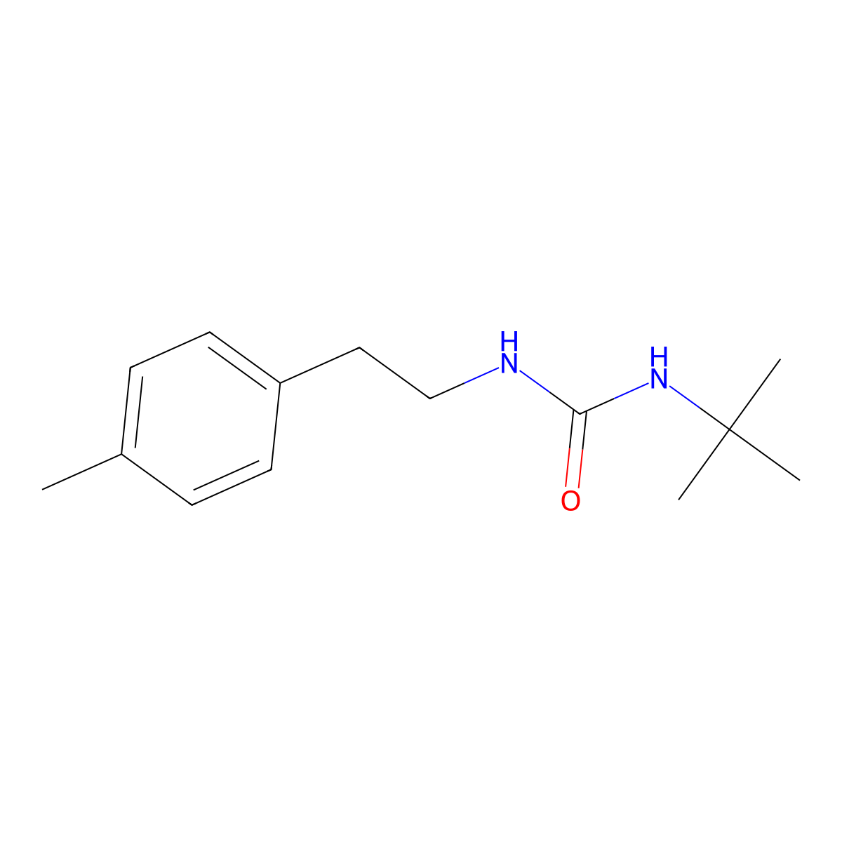 1-Tert-butyl-3-[2-(4-methylphenyl)ethyl]urea molecular structure, CAS 663217-66-1