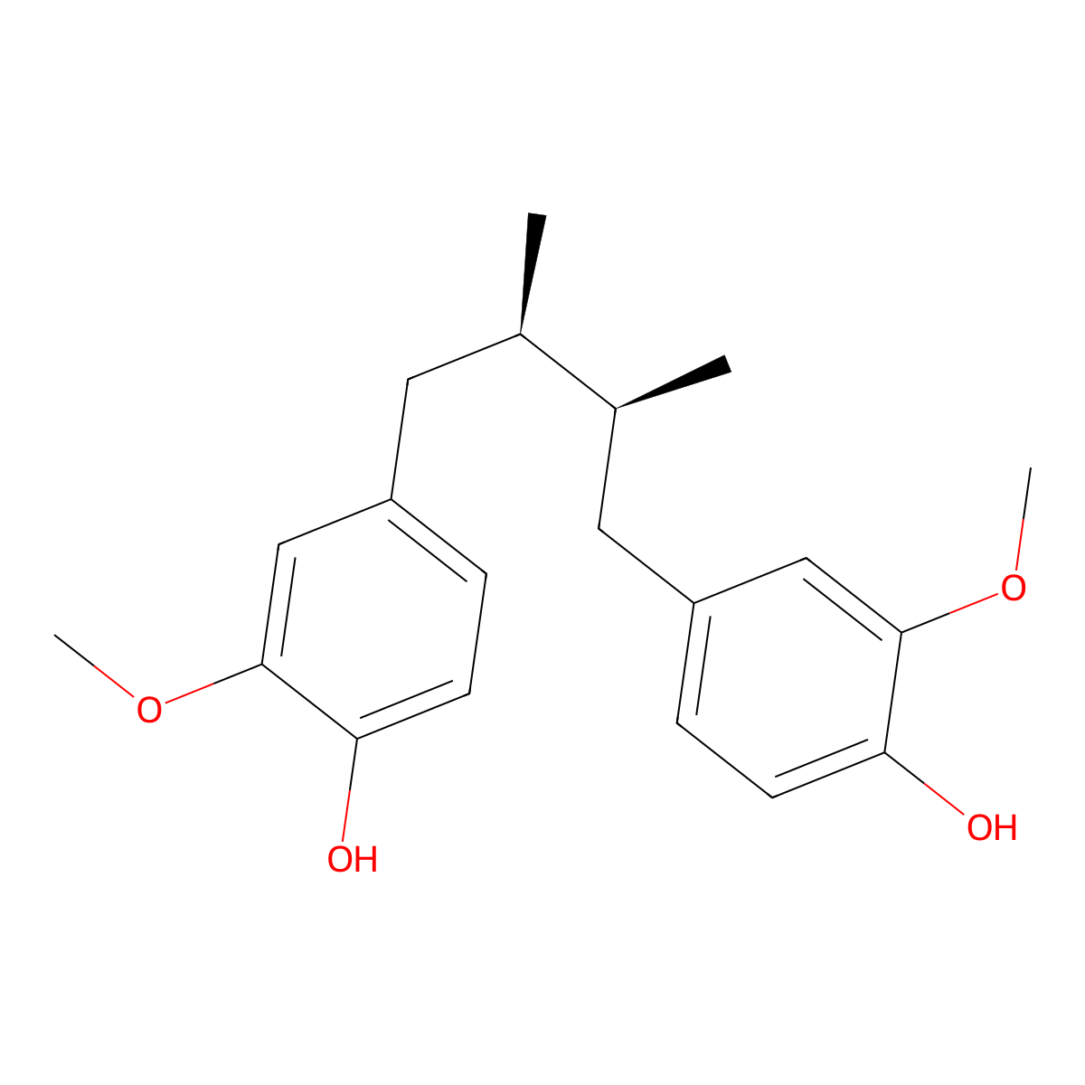 Meso-Dihydroguaiaretic Acid molecular structure, CAS 66322-34-7