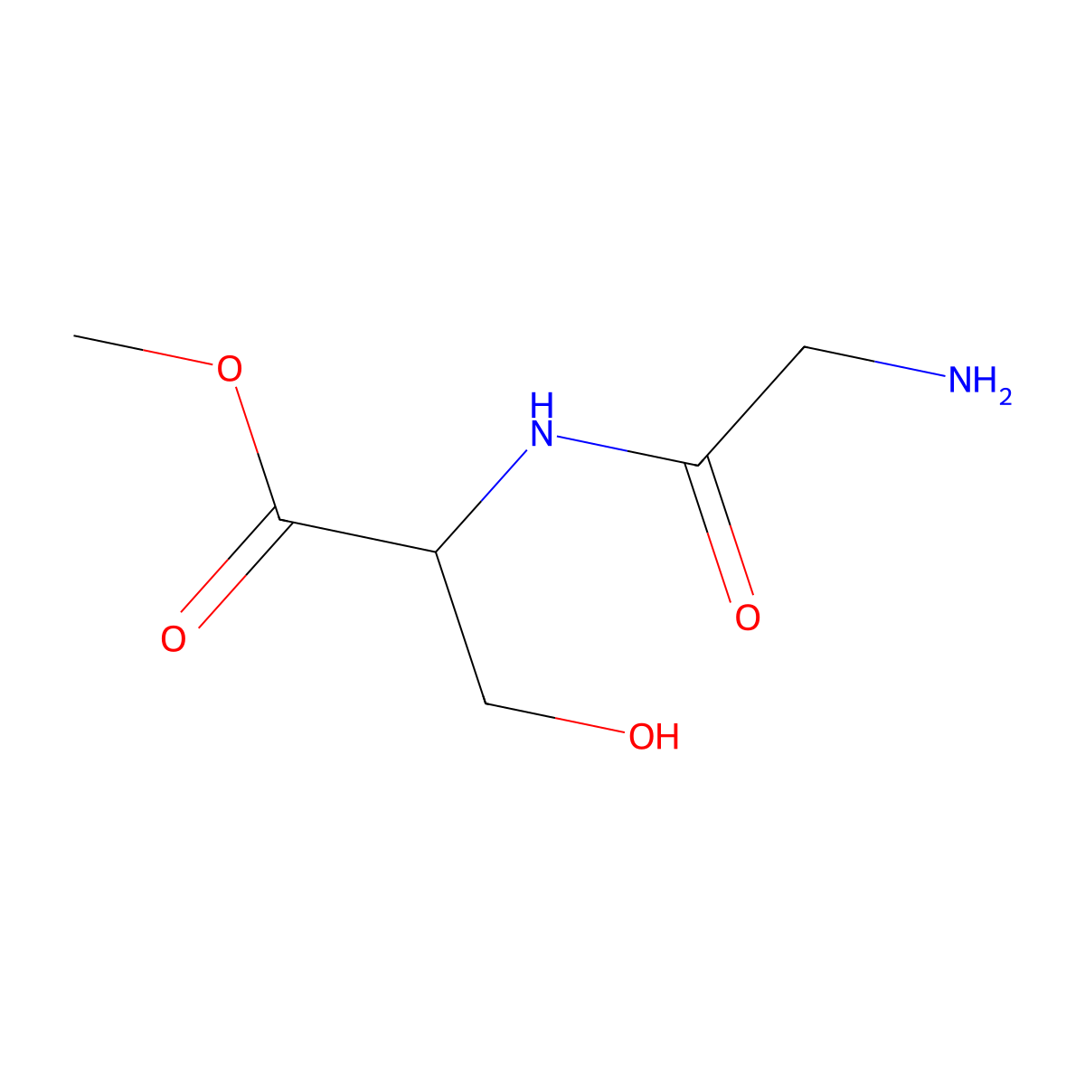 Methyl glycyl-L-serinate molecular structure, CAS 66328-96-9