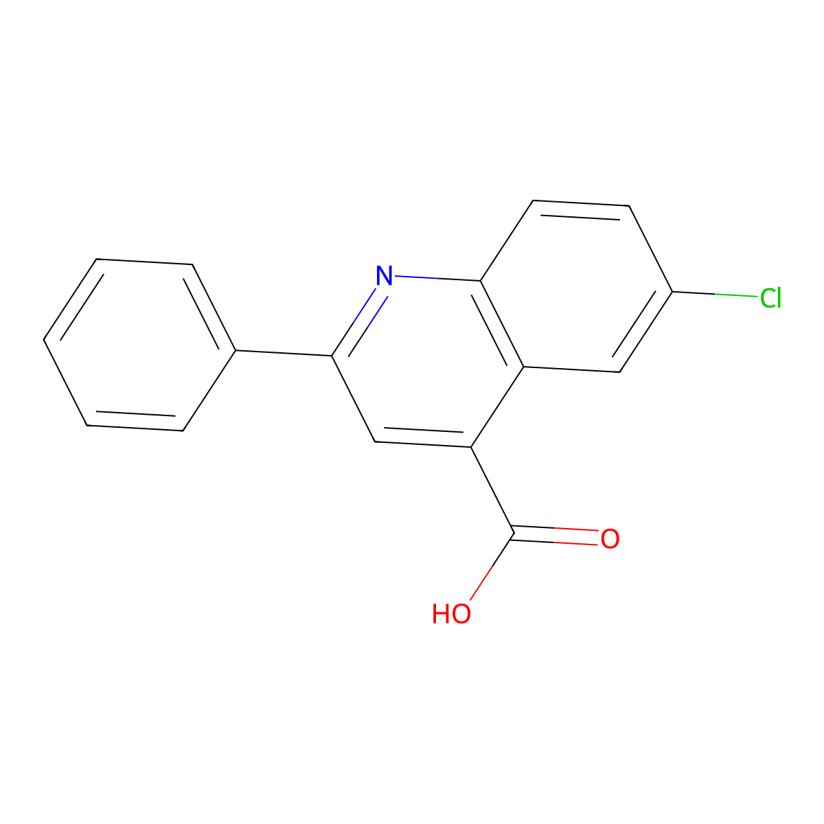 6-Chloro-2-phenylquinoline-4-carboxylic acid molecular structure, CAS 6633-62-1
