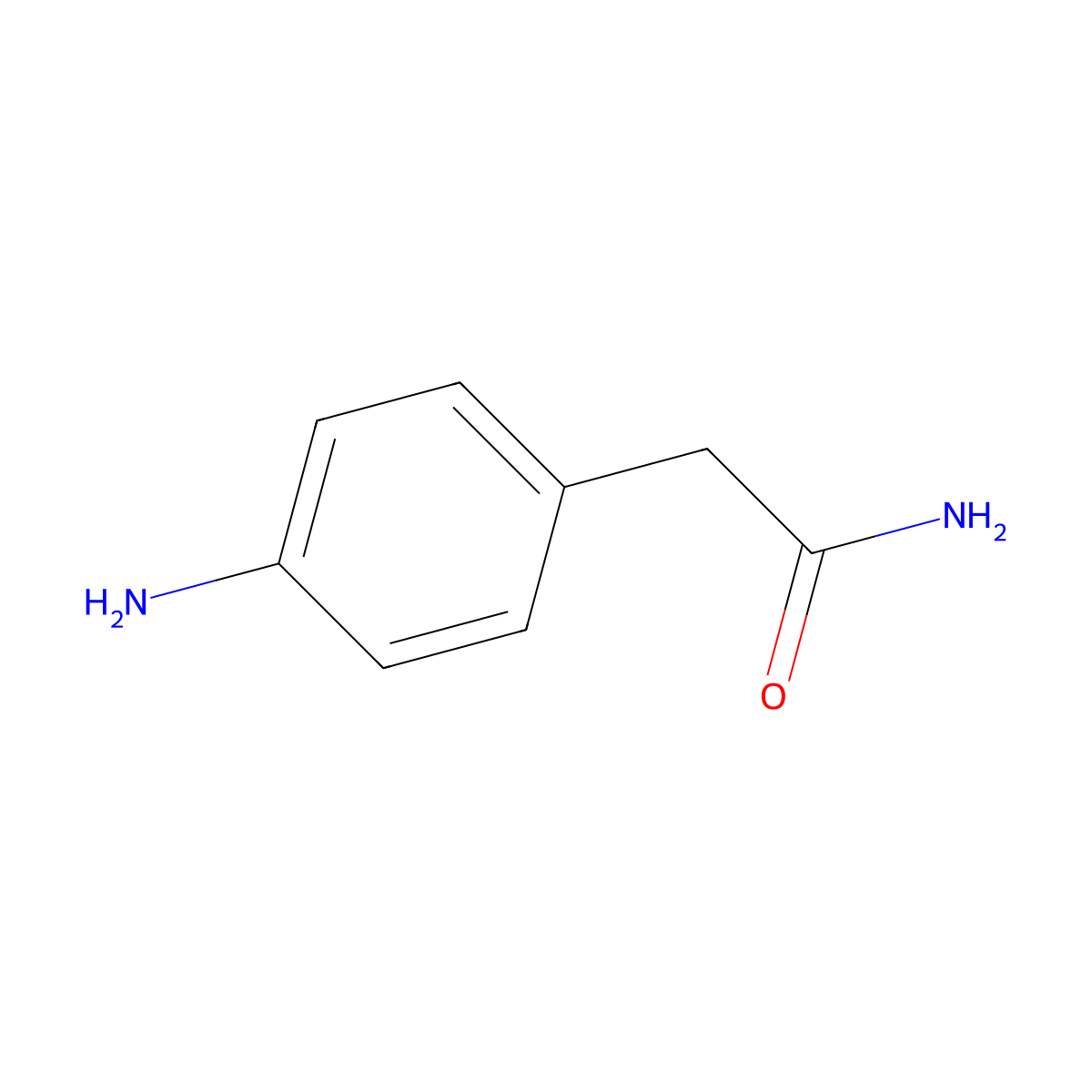 2-(4-Aminophenyl)acetamide molecular structure, CAS 6633-76-7