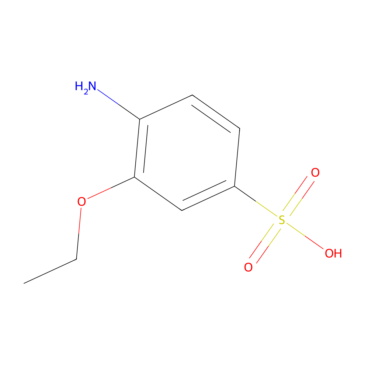 4-Amino-3-ethoxybenzenesulfonic acid molecular structure, CAS 6633-77-8