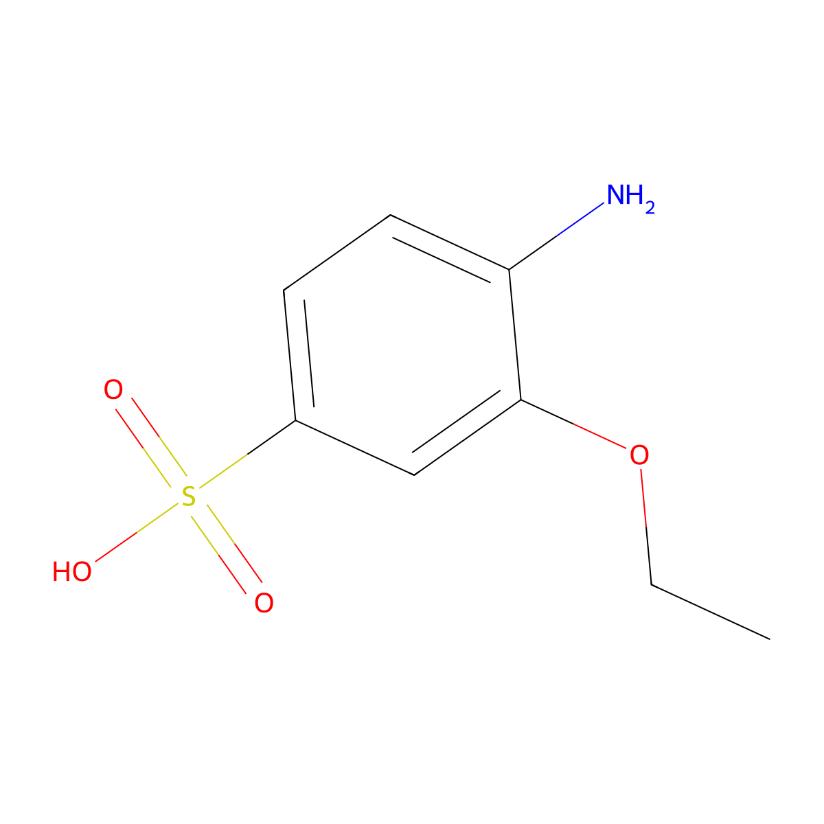 4-Amino-3-ethoxybenzenesulfonic acid molecular structure, CAS 6633-77-8