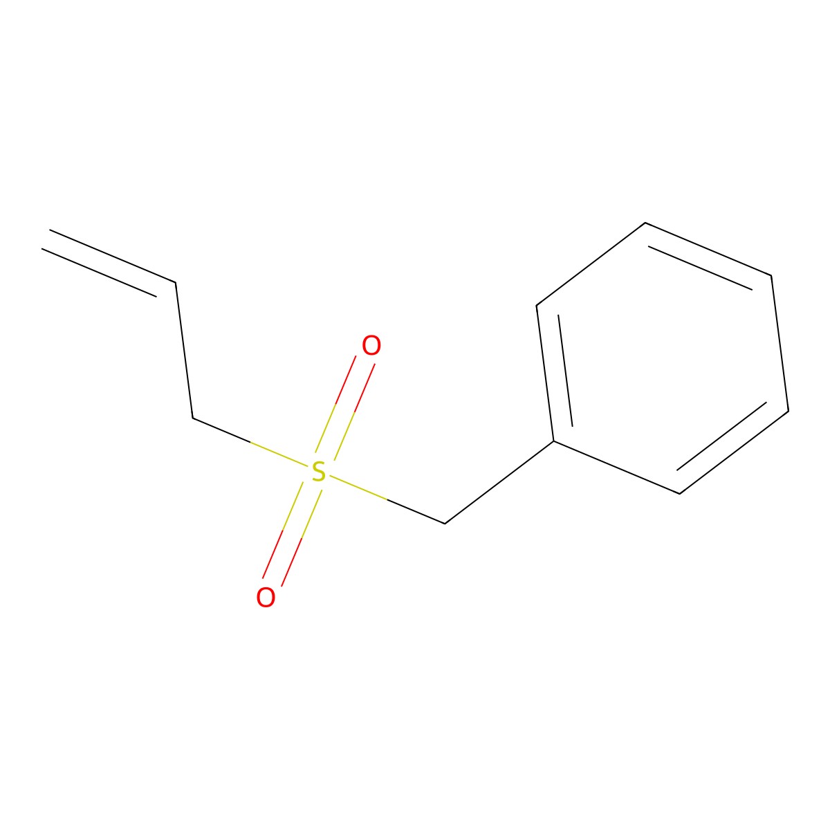 ((2-Propen-1-ylsulfonyl)methyl)benzene molecular structure, CAS 6633-92-7