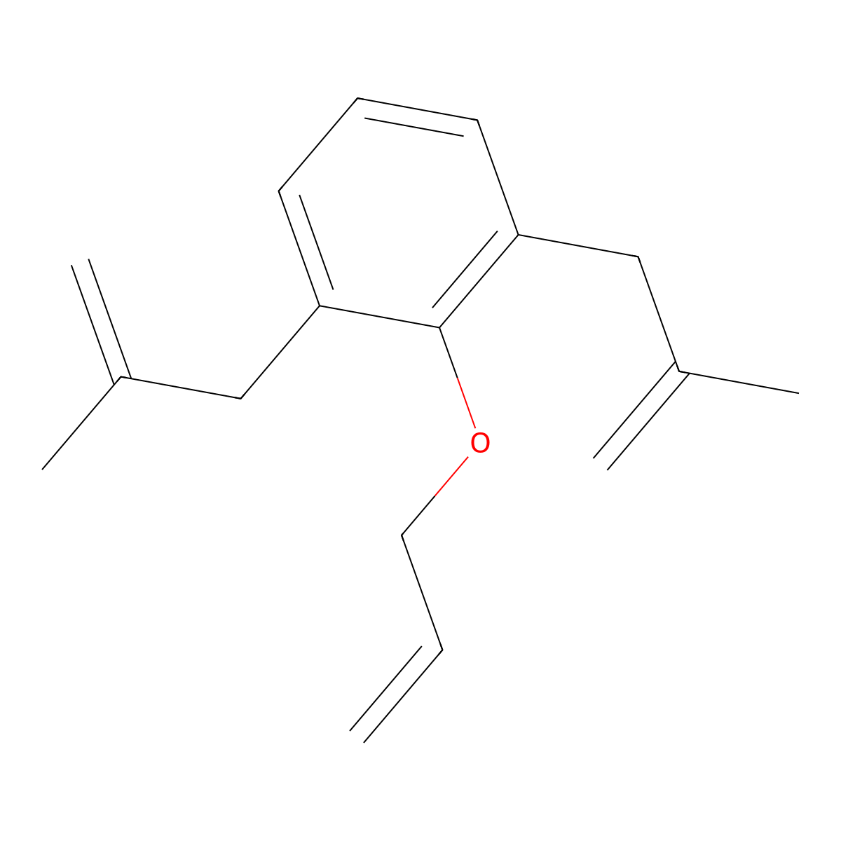 1,3-Bis(2-methylprop-2-enyl)-2-prop-2-enoxybenzene molecular structure, CAS 6633-99-4