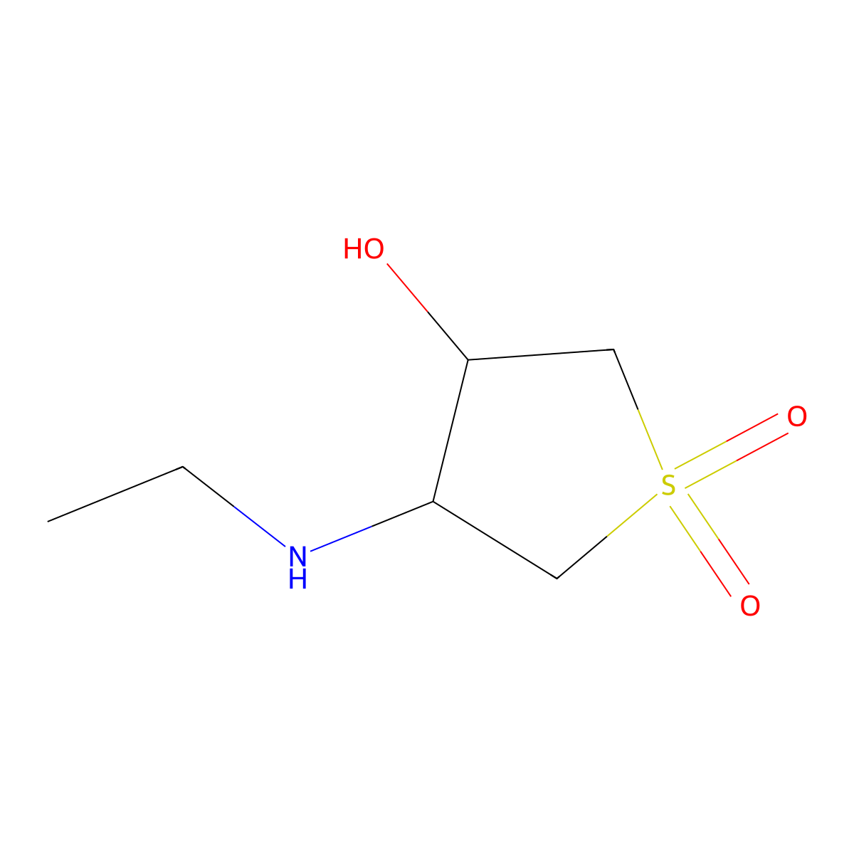 4-(Ethylamino)tetrahydrothiophene-3-OL 1,1-dioxide molecular structure, CAS 66335-84-0