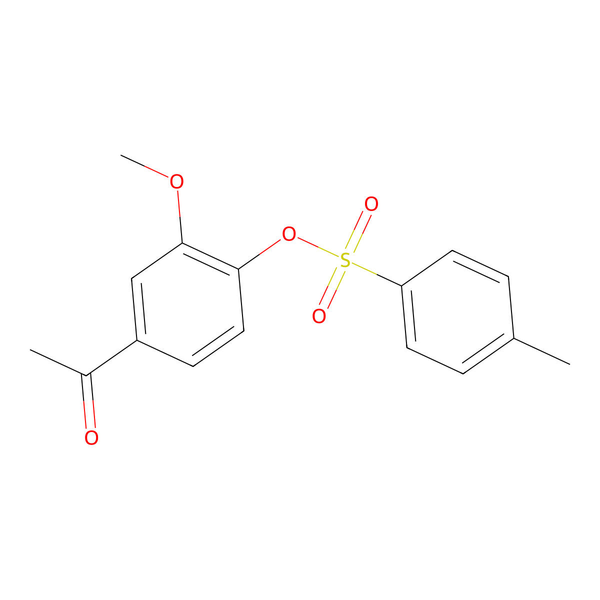 Toluene-4-sulfonic acid 4-acetyl-2-methoxy-phenyl ester molecular structure, CAS 66338-52-1