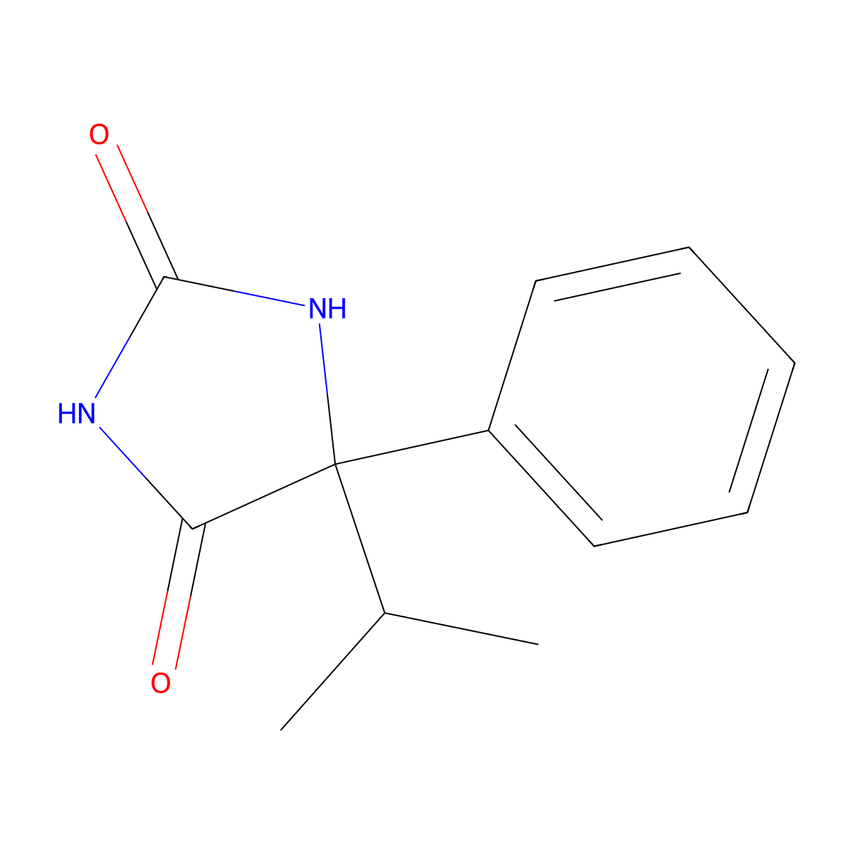 5-Isopropyl-5-phenylimidazolidine-2,4-dione molecular structure, CAS 6634-13-5