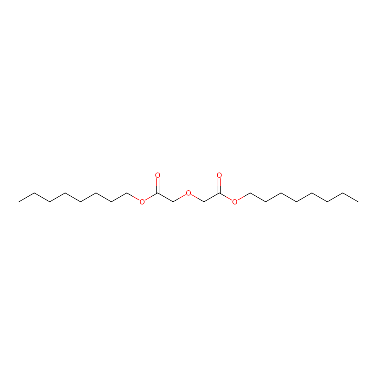 Dioctyl 2,2'-oxydiacetate molecular structure, CAS 6634-34-0