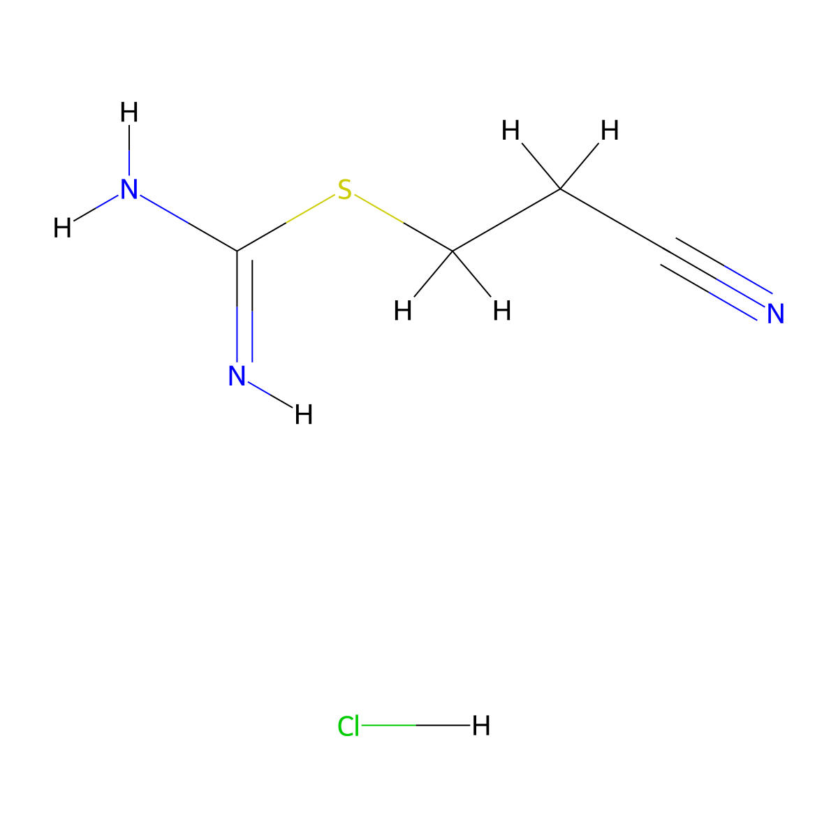 2-(2-Cyanoethyl)isothiourea monohydrochloride molecular structure, CAS 6634-40-8