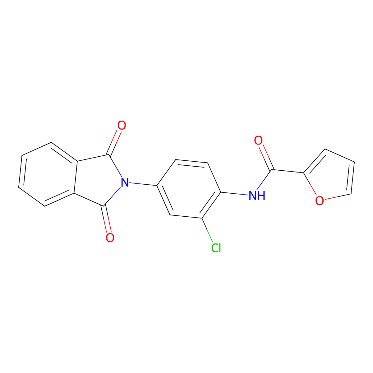 N-[2-chloro-4-(1,3-dioxoisoindol-2-yl)phenyl]furan-2-carboxamide molecular structure, CAS 6634-74-8