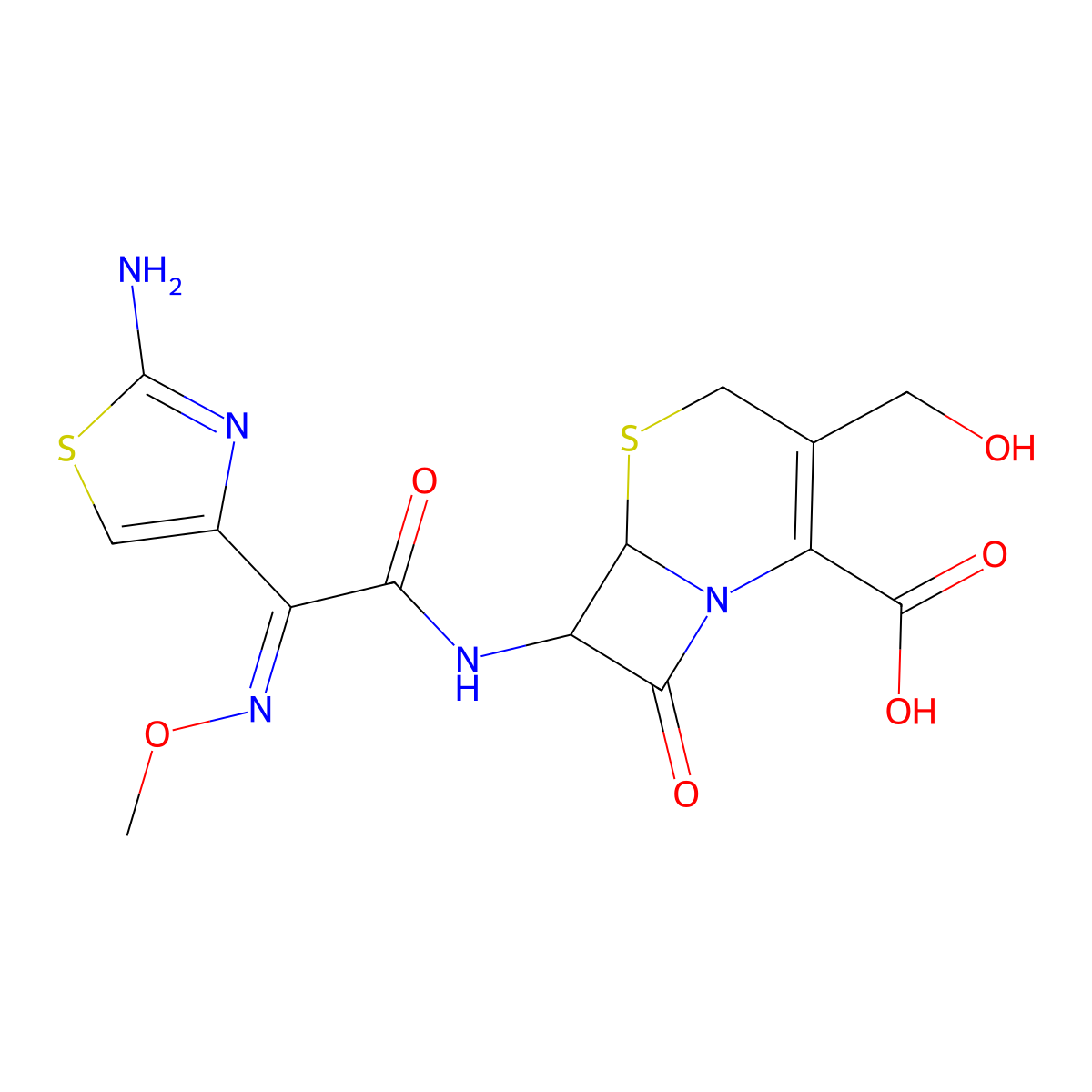 Desacetylcefotaxime molecular structure, CAS 66340-28-1