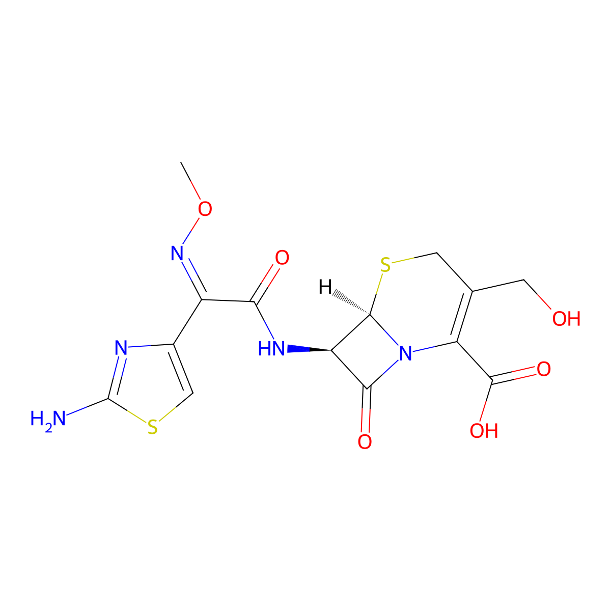 Desacetylcefotaxime molecular structure, CAS 66340-28-1