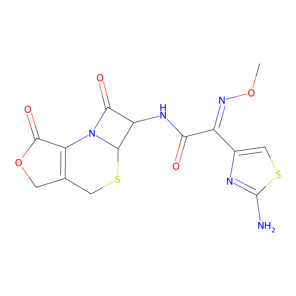 Deacetylcefotaxime lactone molecular structure, CAS 66340-33-8