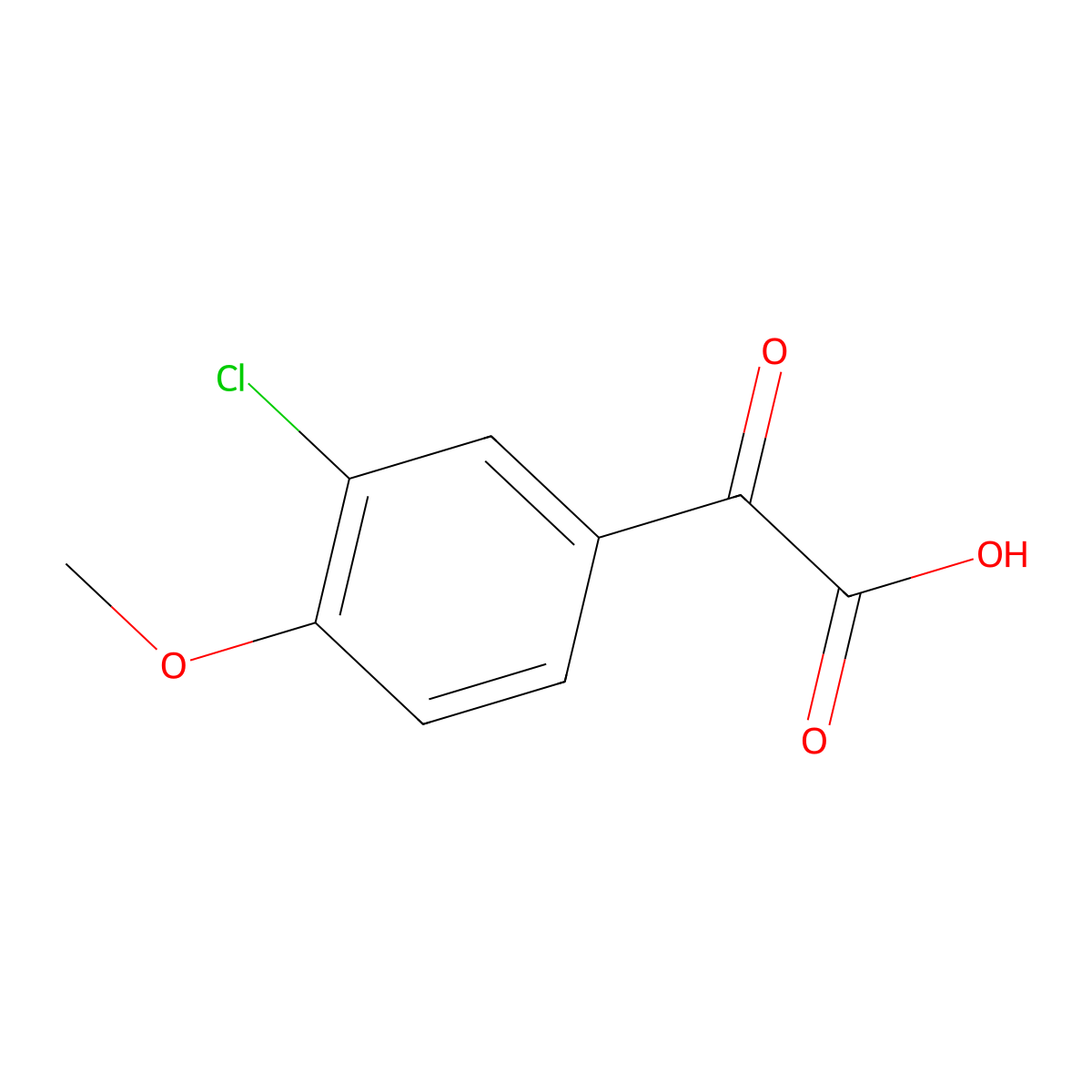 2-(3-Chloro-4-methoxyphenyl)-2-oxoacetic acid molecular structure, CAS 66340-51-0