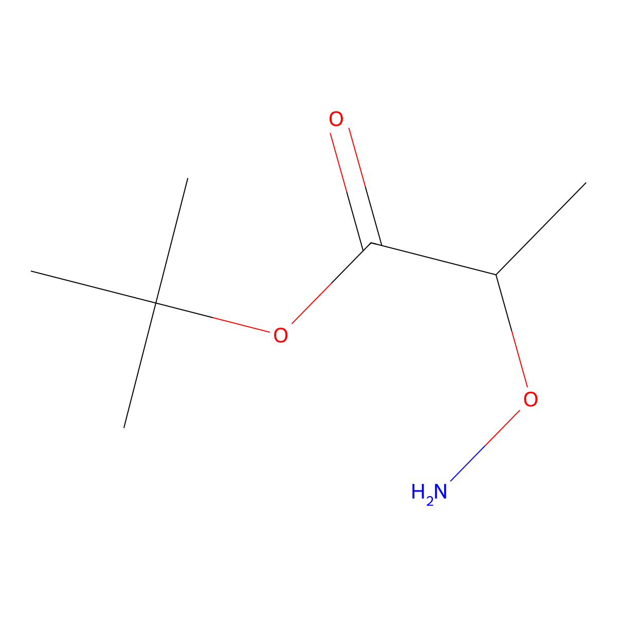 Tert-butyl 2-(aminooxy)propanoate molecular structure, CAS 66340-71-4