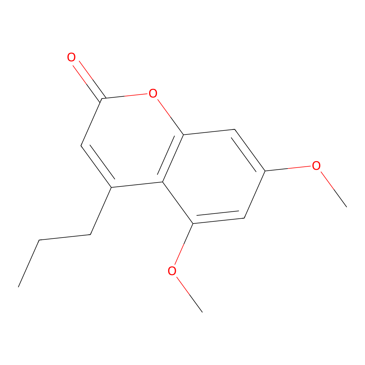 5,7-Dimethoxy-4-propyl-chromen-2-one molecular structure, CAS 66346-55-2
