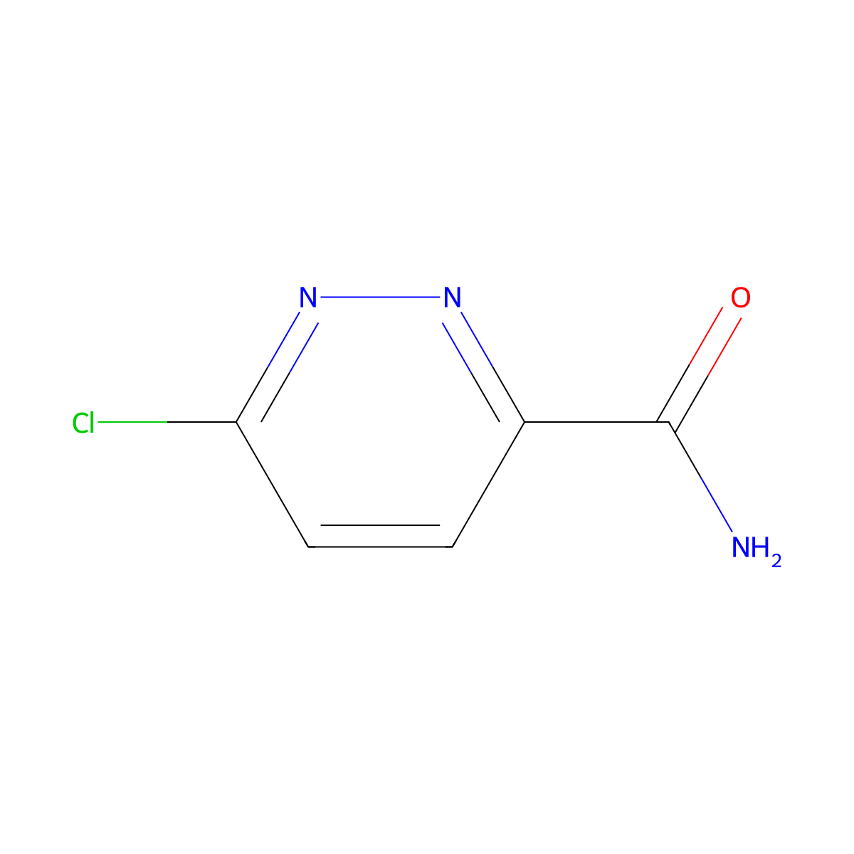 6-Chloropyridazine-3-carboxamide molecular structure, CAS 66346-83-6