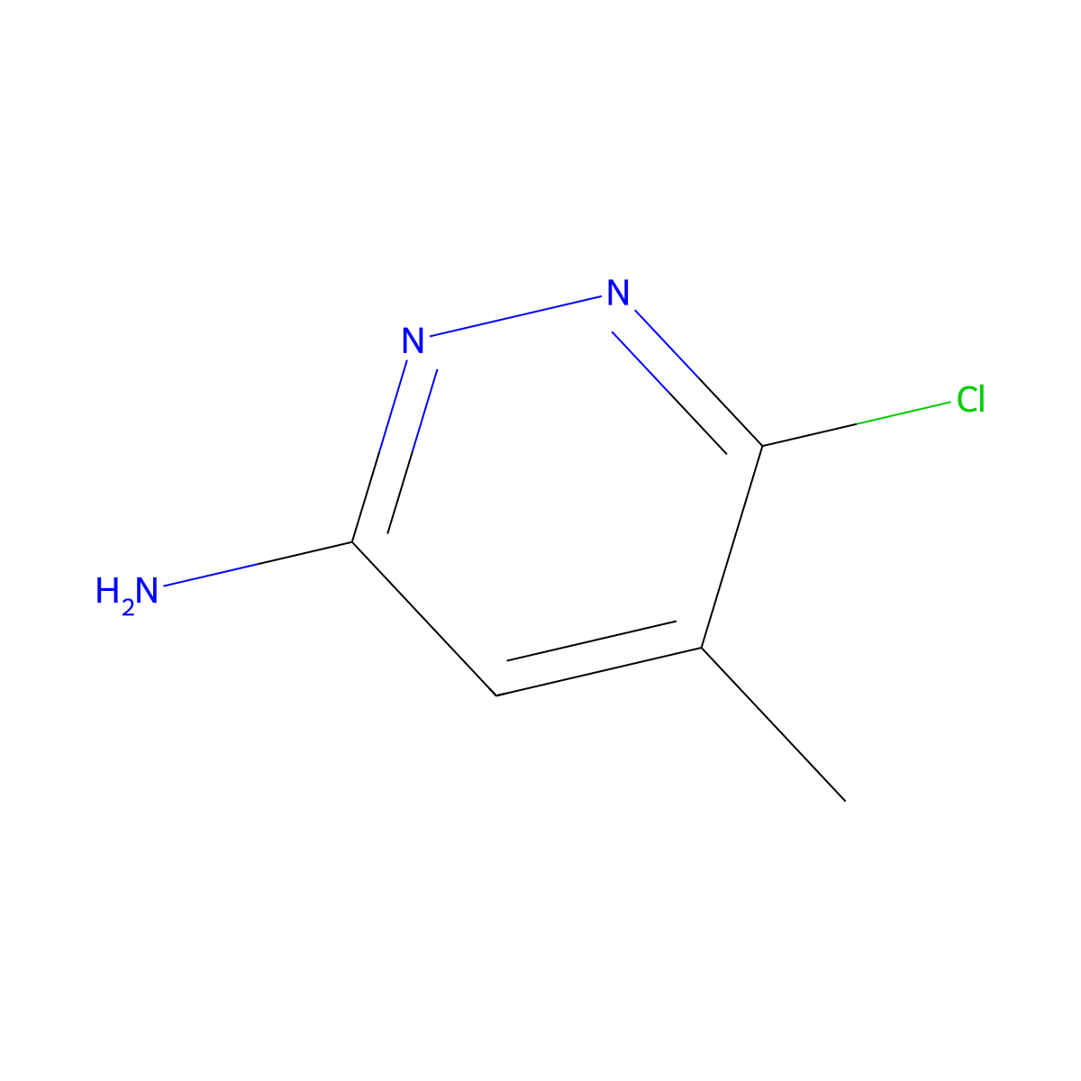 6-Chloro-5-methylpyridazin-3-amine molecular structure, CAS 66346-87-0