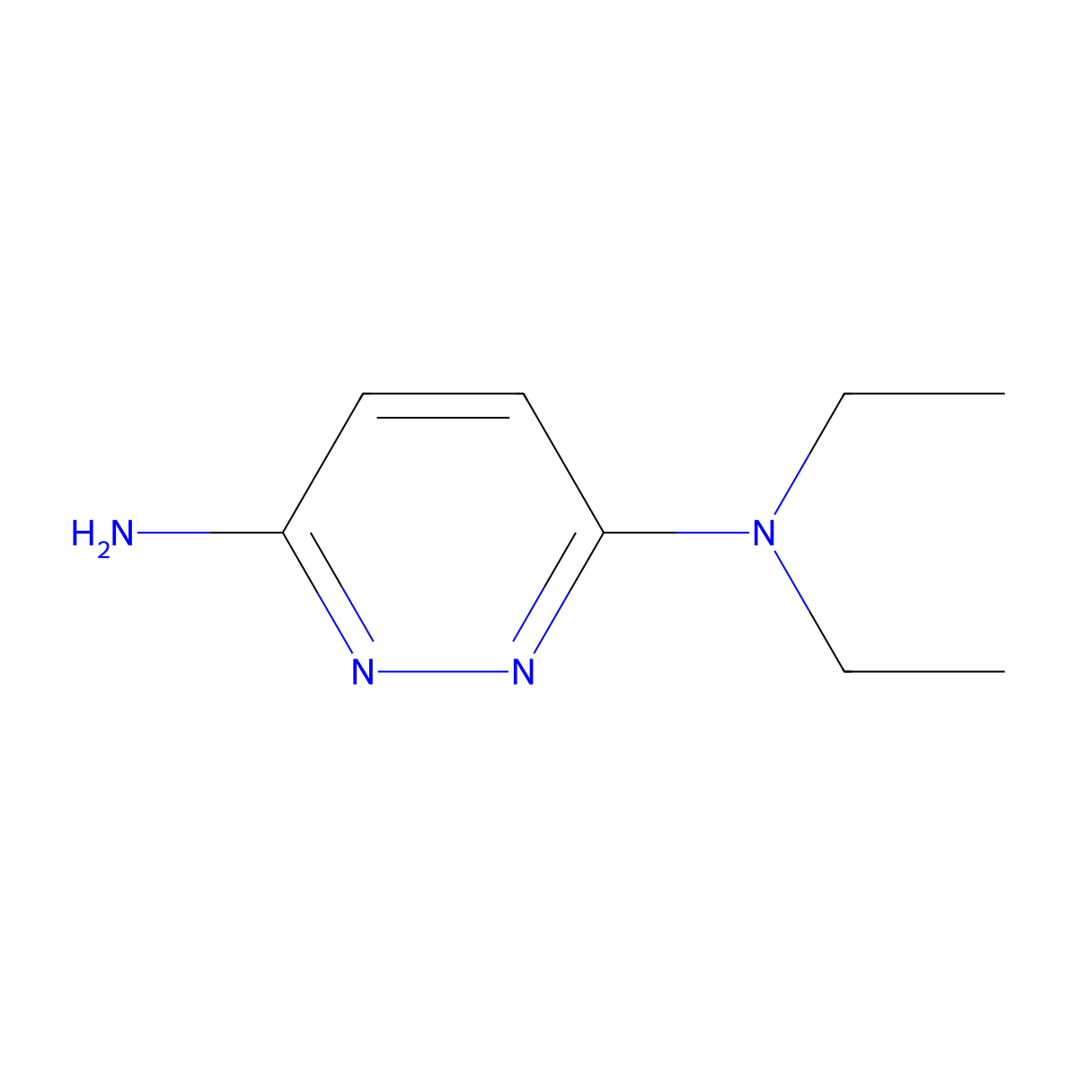 N3,N3-diethylpyridazine-3,6-diamine molecular structure, CAS 66346-90-5
