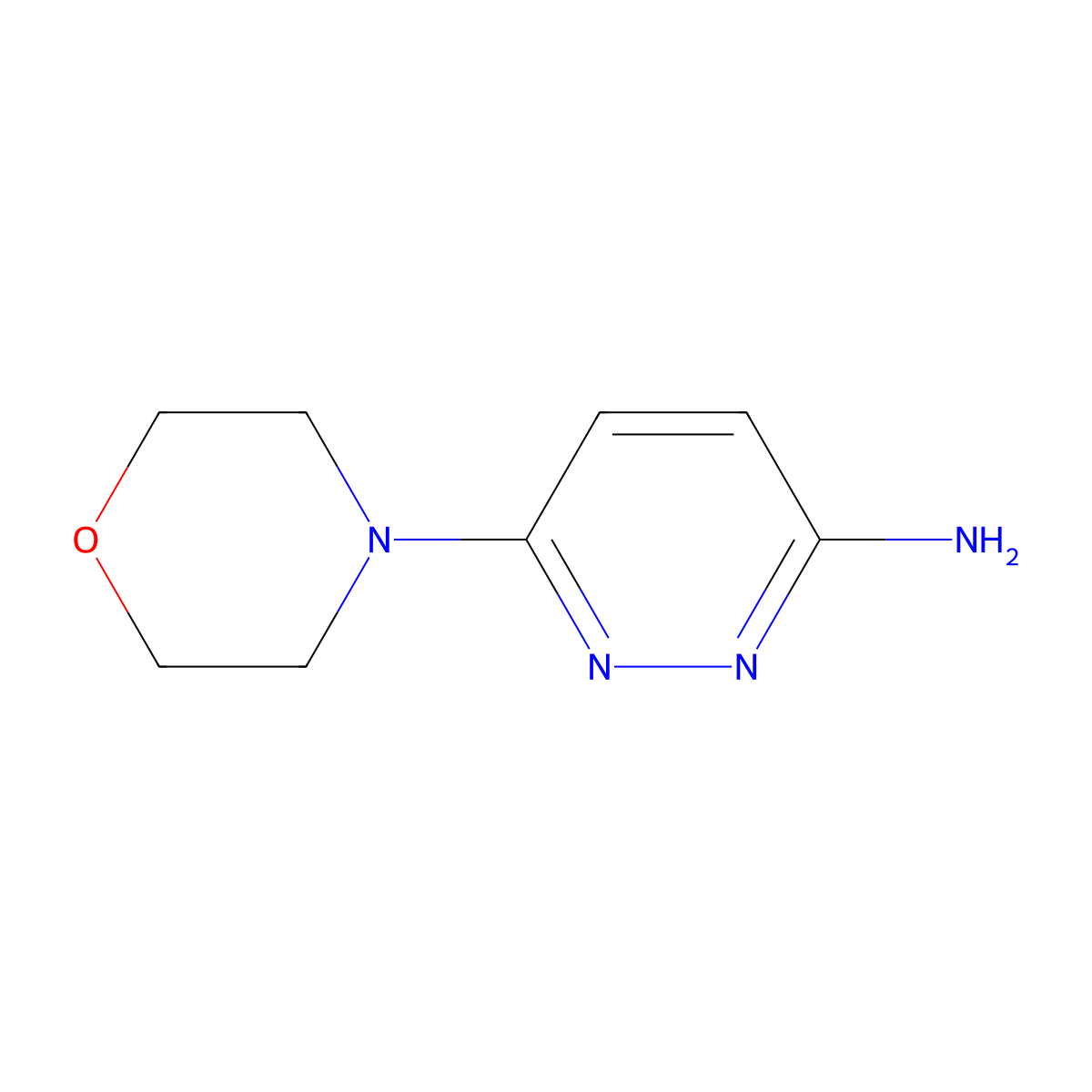 3-Amino-6-morpholinopyridazine molecular structure, CAS 66346-91-6