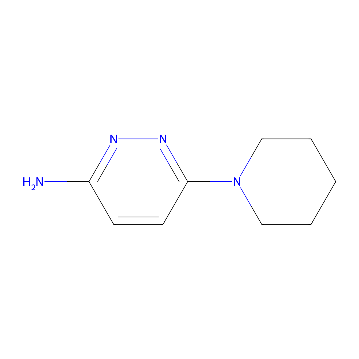 6-(Piperidin-1-yl)pyridazin-3-amine molecular structure, CAS 66346-93-8