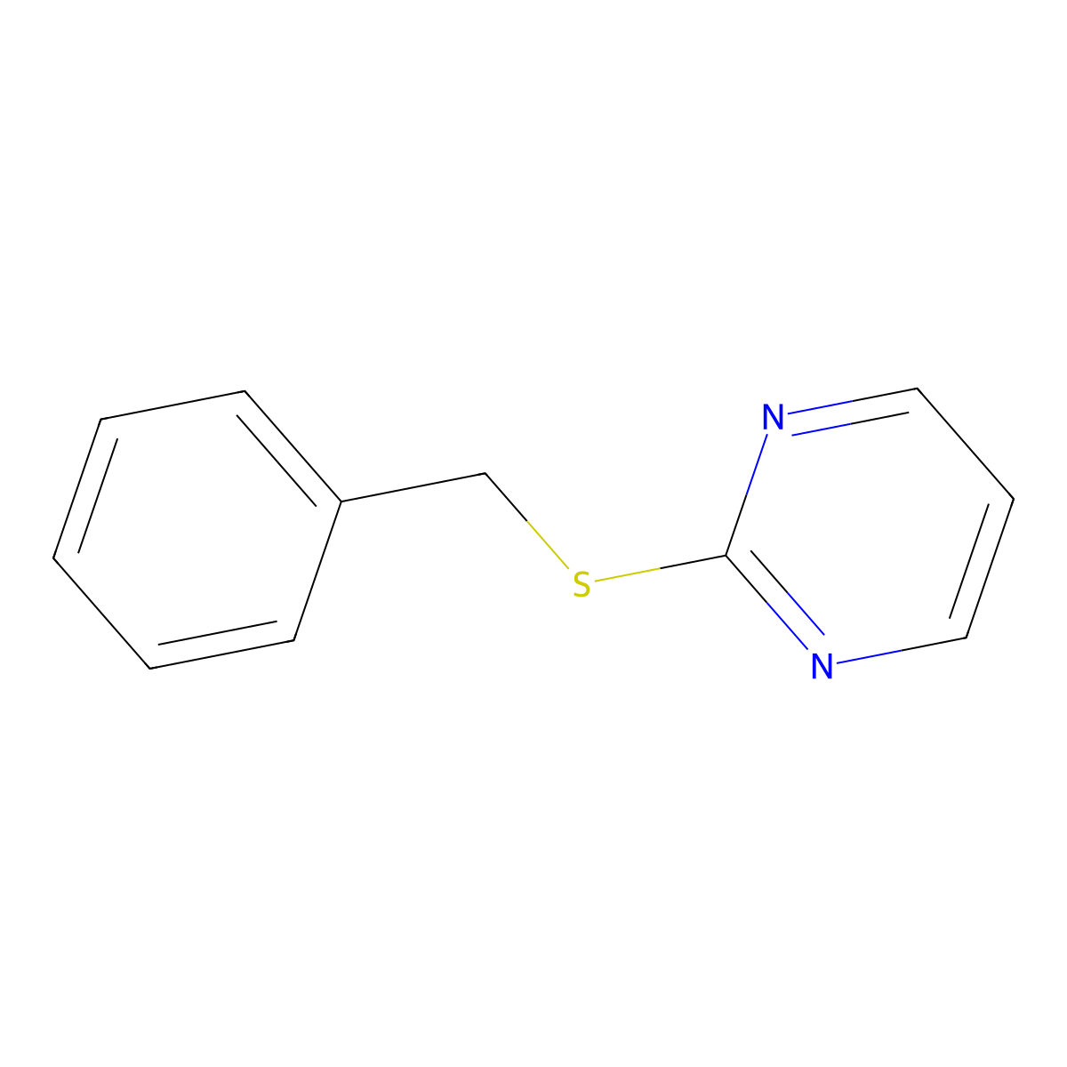 2-Benzylsulfanylpyrimidine molecular structure, CAS 66348-67-2