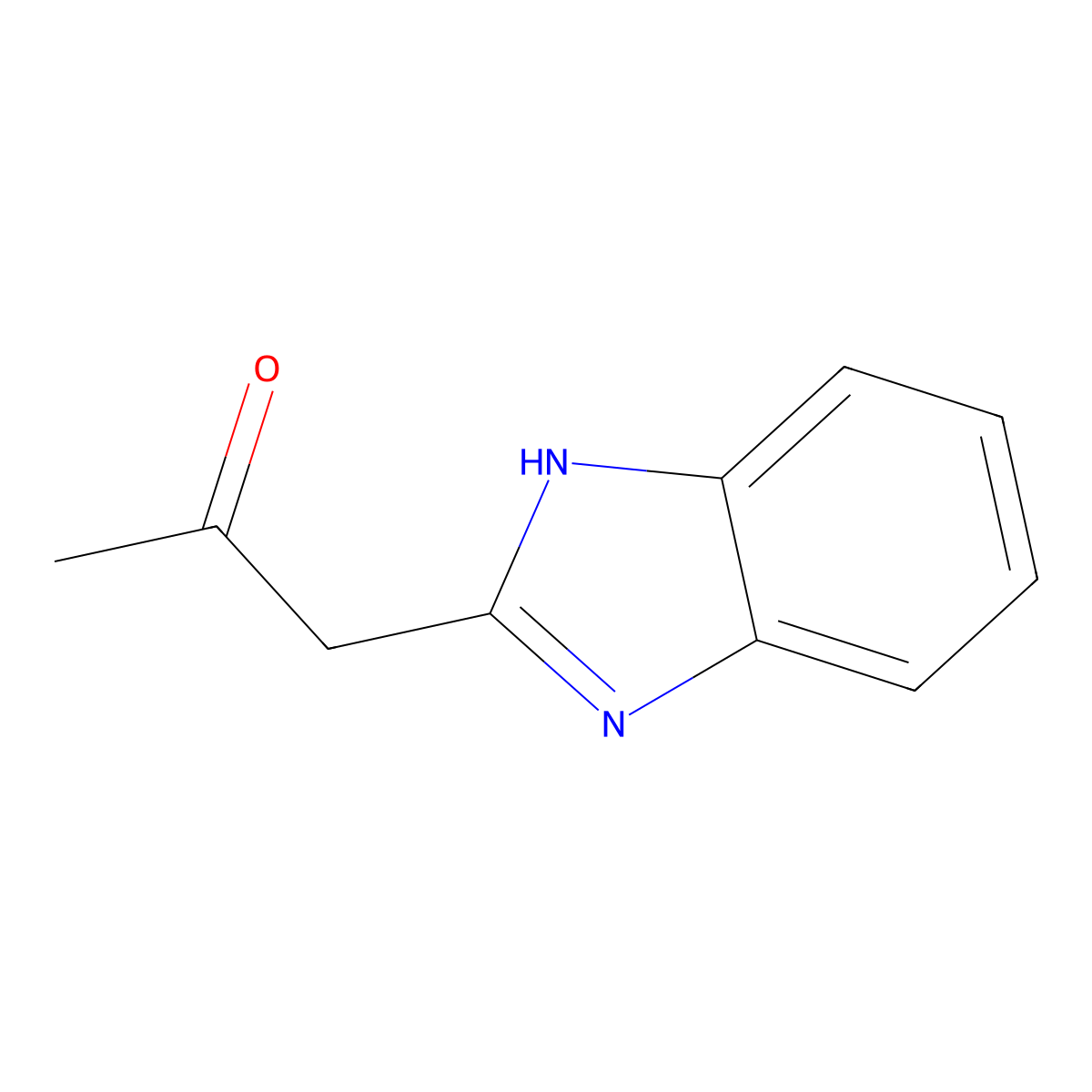 2-(2-Oxopropyl)benzimidazole molecular structure, CAS 6635-14-9
