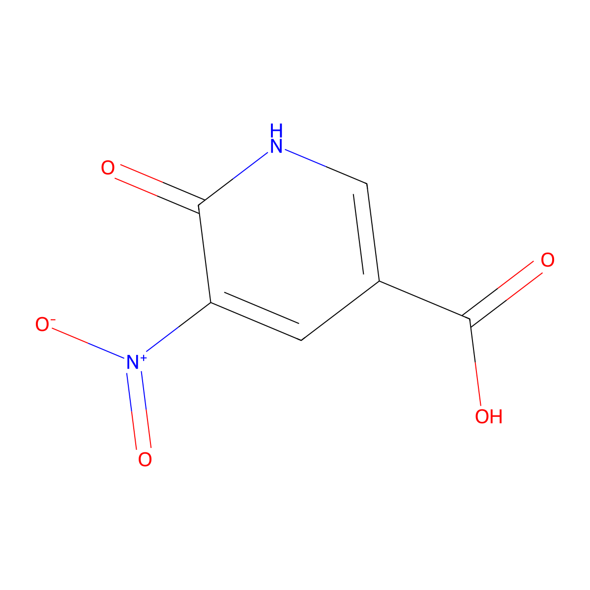 6-Hydroxy-5-nitropyridine-3-carboxylic acid molecular structure, CAS 6635-31-0