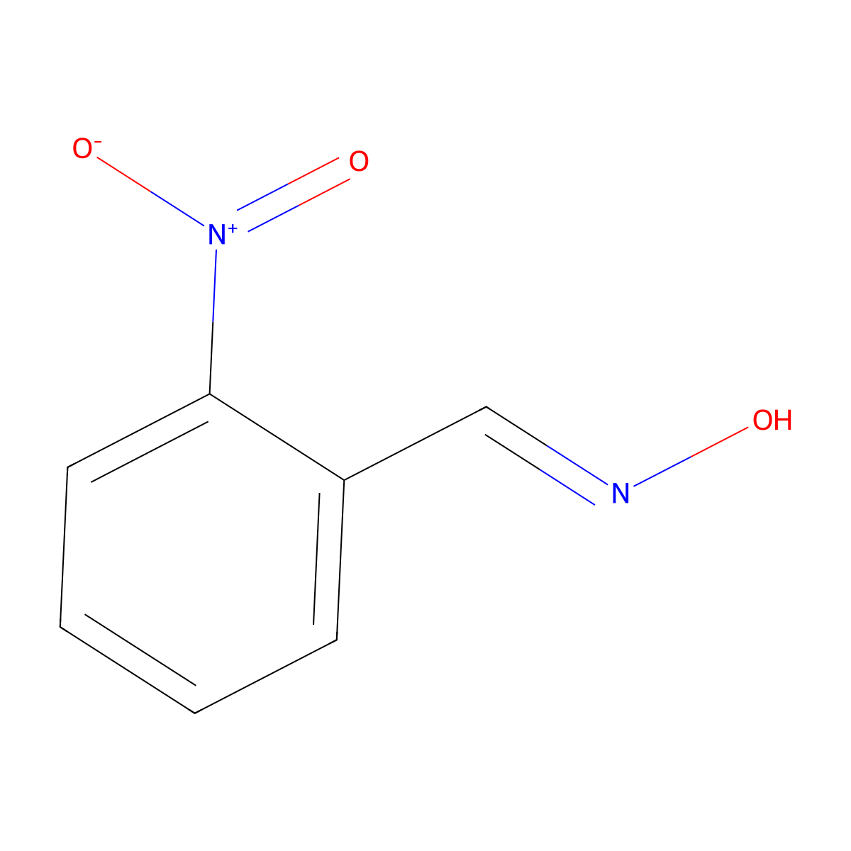2-Nitrobenzaldehyde oxime molecular structure, CAS 6635-41-2