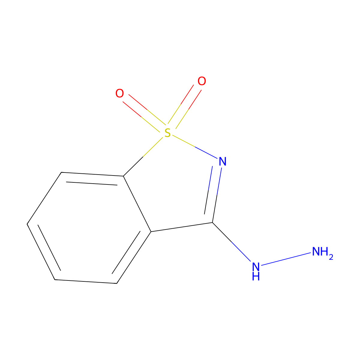 3-Hydrazino-1,2-benzisothiazole 1,1-dioxide molecular structure, CAS 6635-42-3