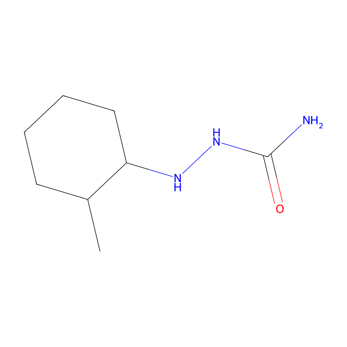 2-(2-Methylcyclohexyl)hydrazinecarboxamide molecular structure, CAS 6635-49-0