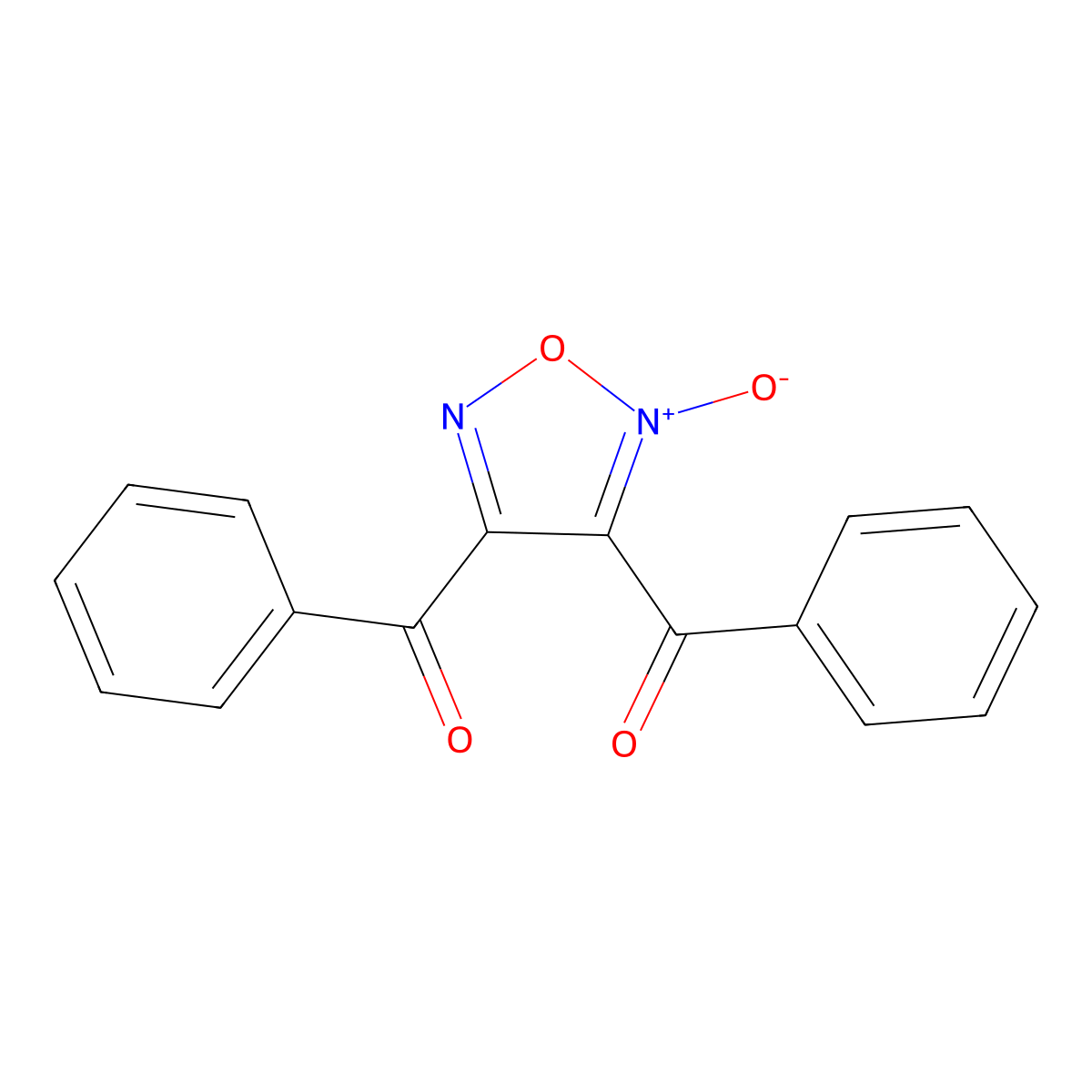 Dibenzoylfuroxan molecular structure, CAS 6635-54-7
