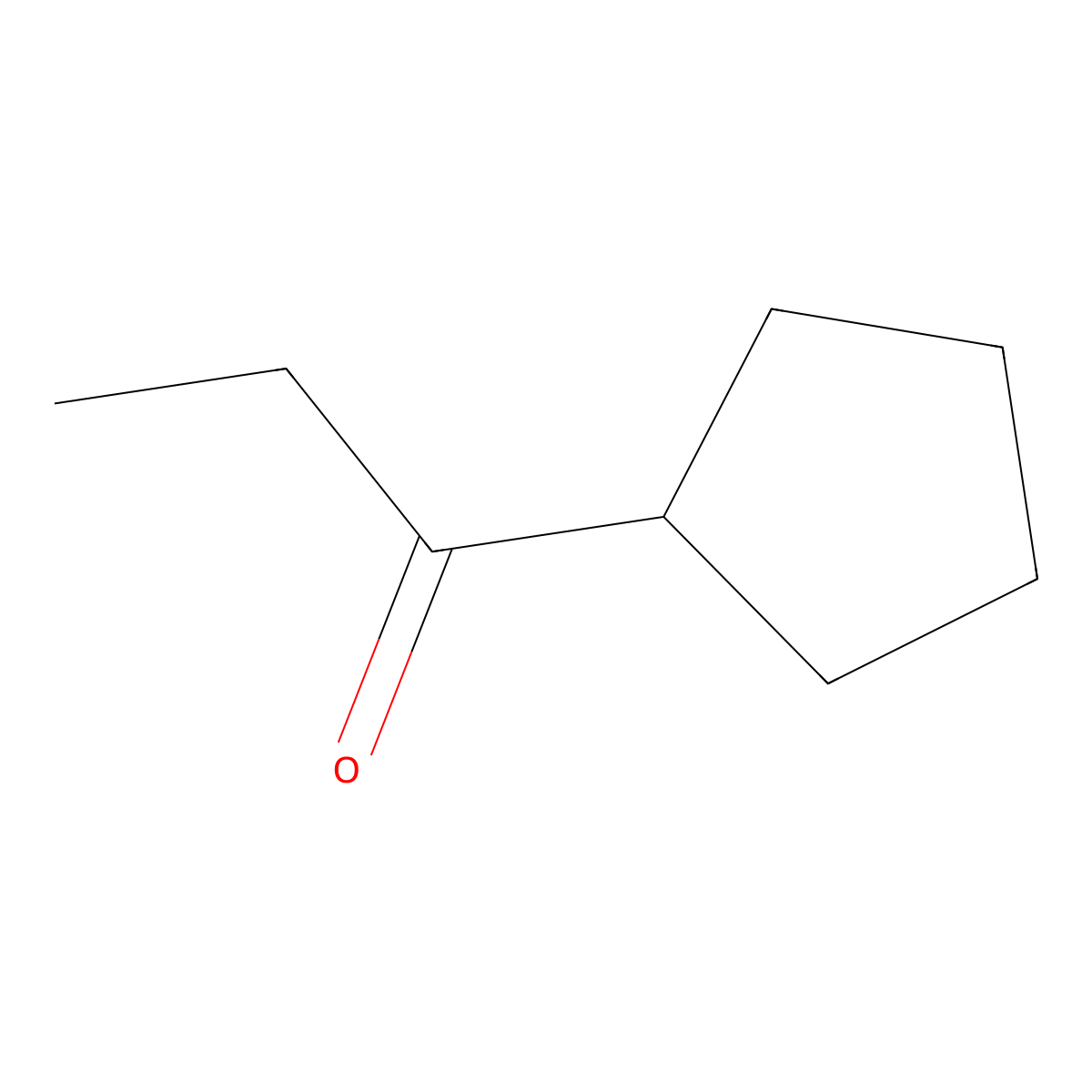 1-Cyclopentyl-1-propanone molecular structure, CAS 6635-67-2