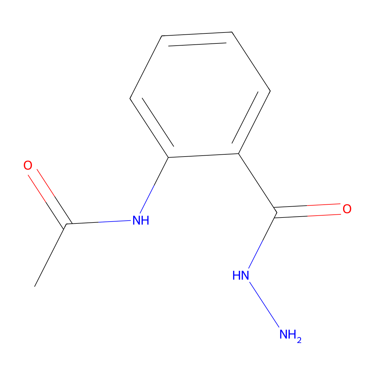 N-Acetylanthranilic acid hydrazide molecular structure, CAS 6635-75-2