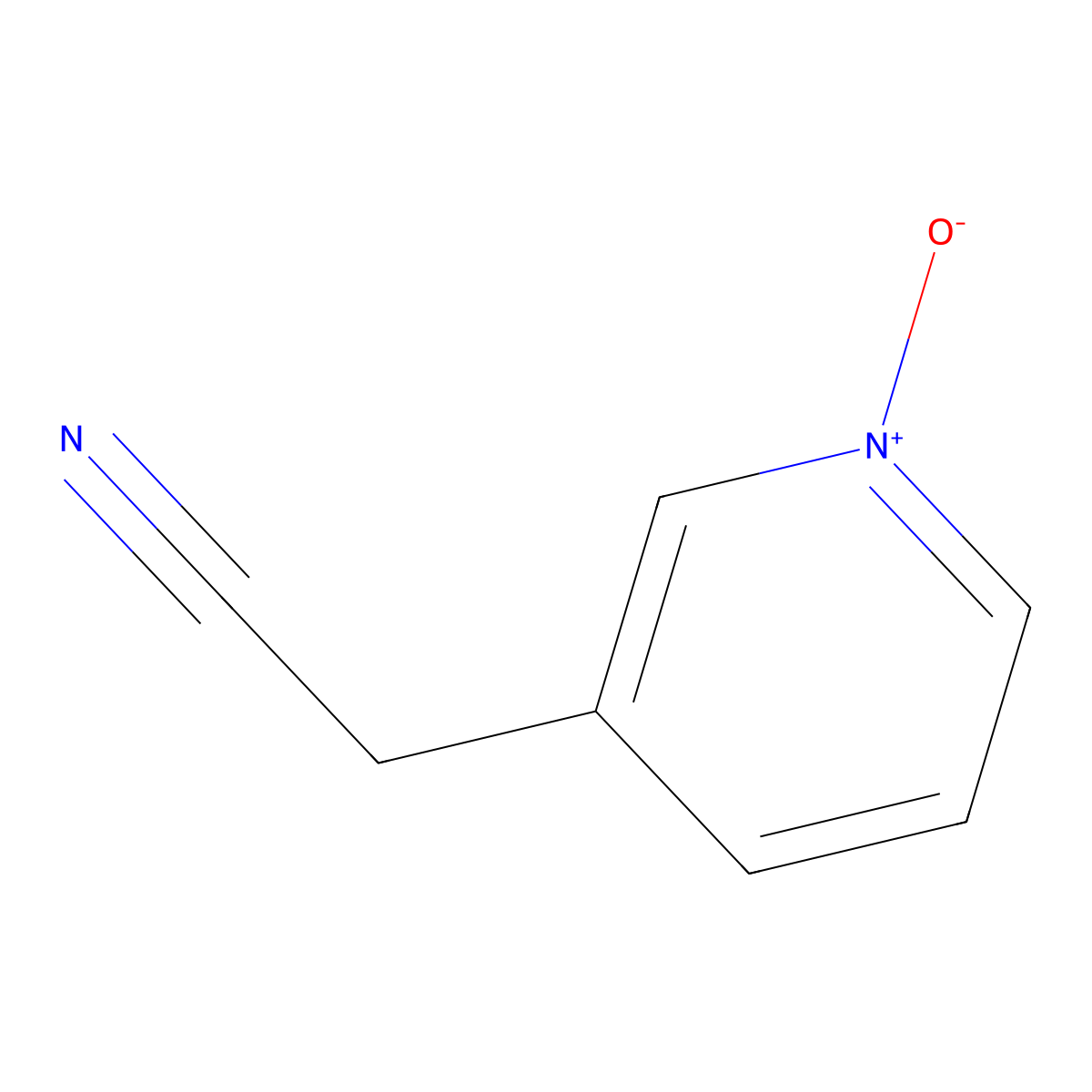 3-(Cyanomethyl)pyridin-1-ium-1-olate molecular structure, CAS 6635-88-7