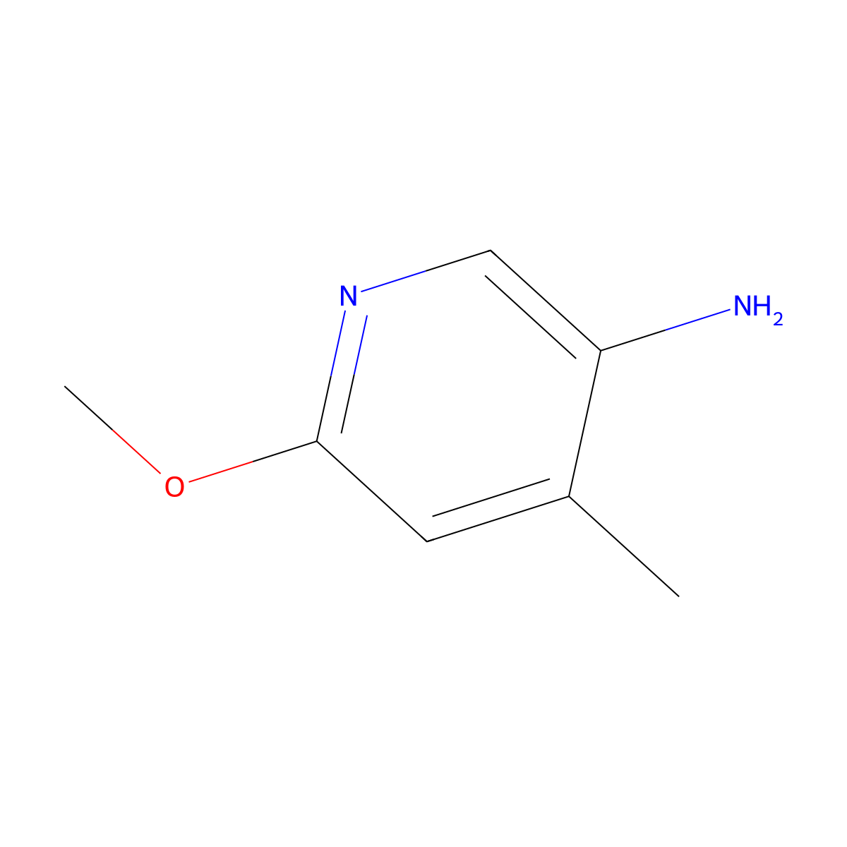 6-Methoxy-4-methylpyridin-3-amine molecular structure, CAS 6635-91-2