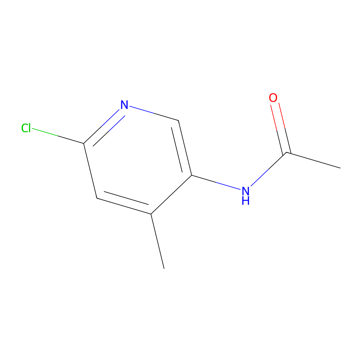 n-(6-Chloro-4-methylpyridin-3-yl)acetamide molecular structure, CAS 6635-92-3